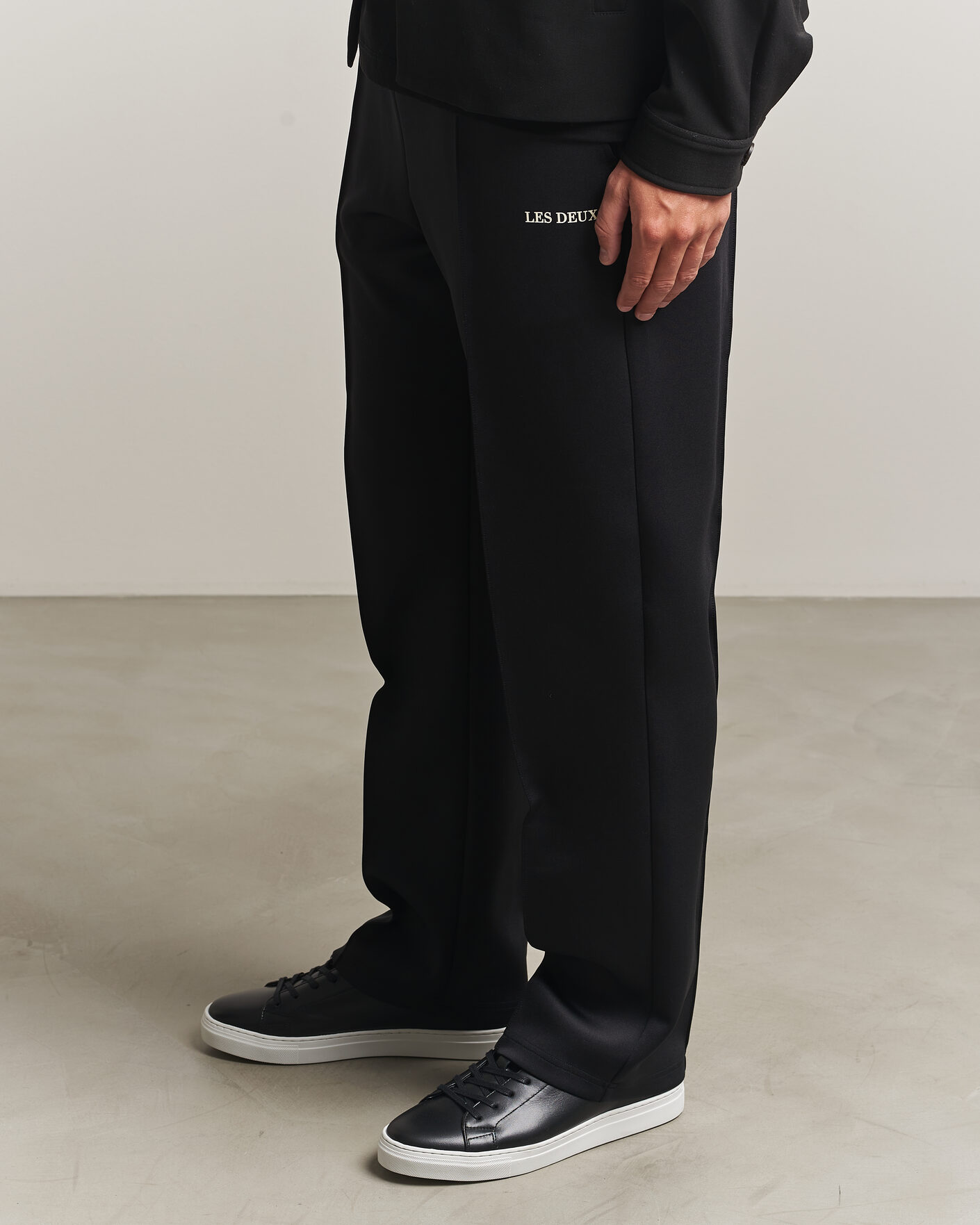 Men | Sneakers | LES DEUX | Signature Leather Sneaker Black