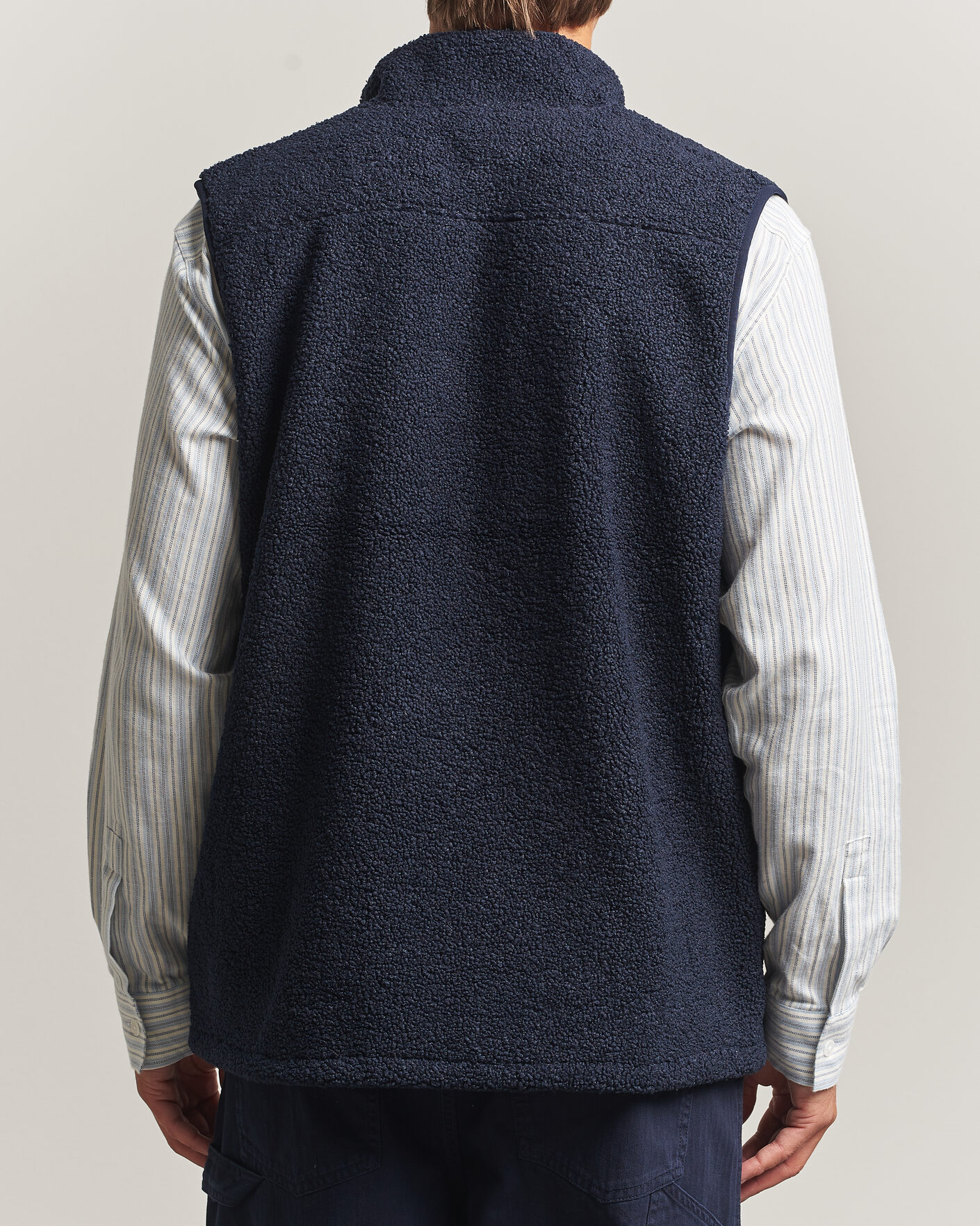 Men | Gilets | LES DEUX | Patch Teddy Vest Dark Navy