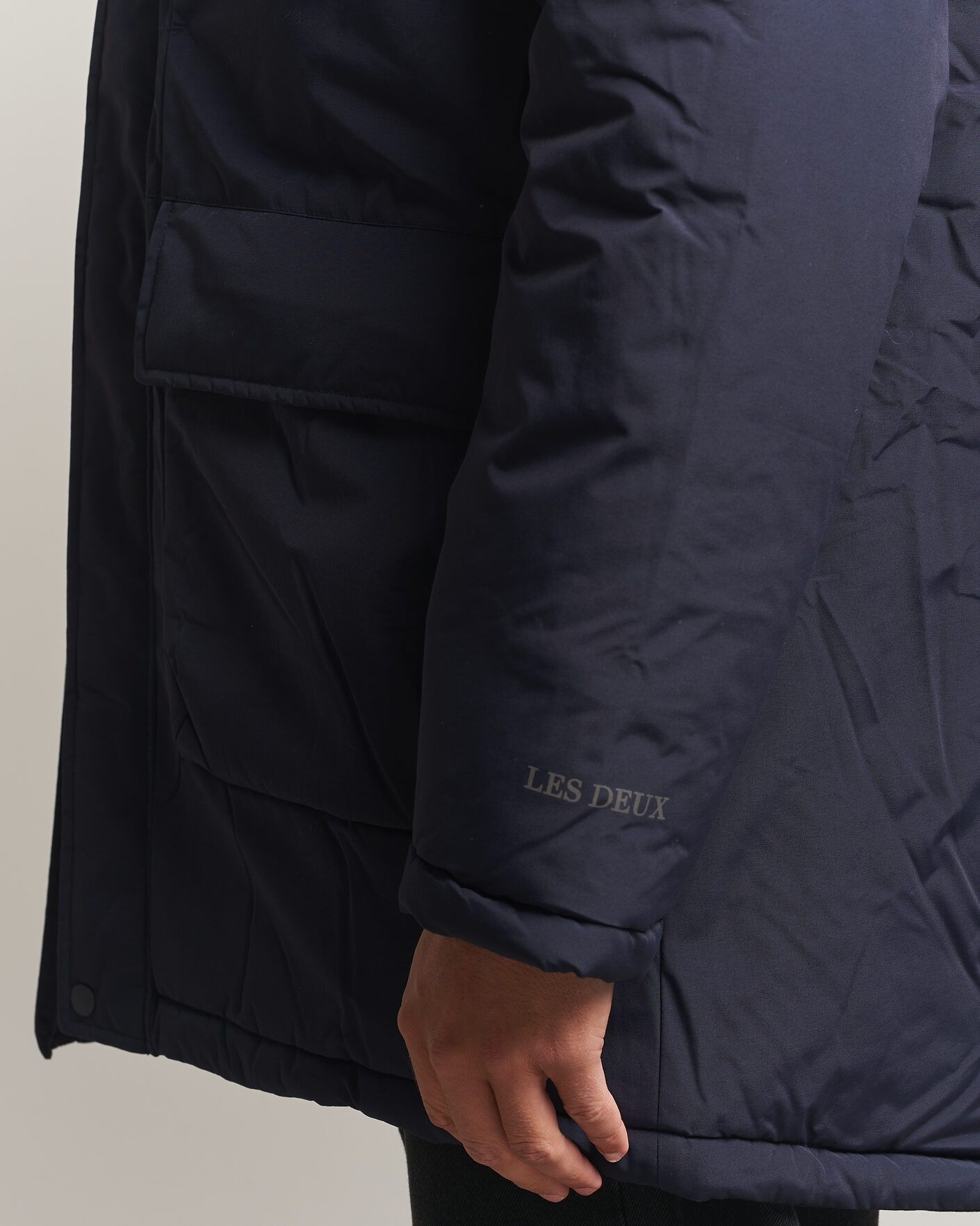 Men | Coats & Jackets | LES DEUX | Padded Parka Coat Dark Navy