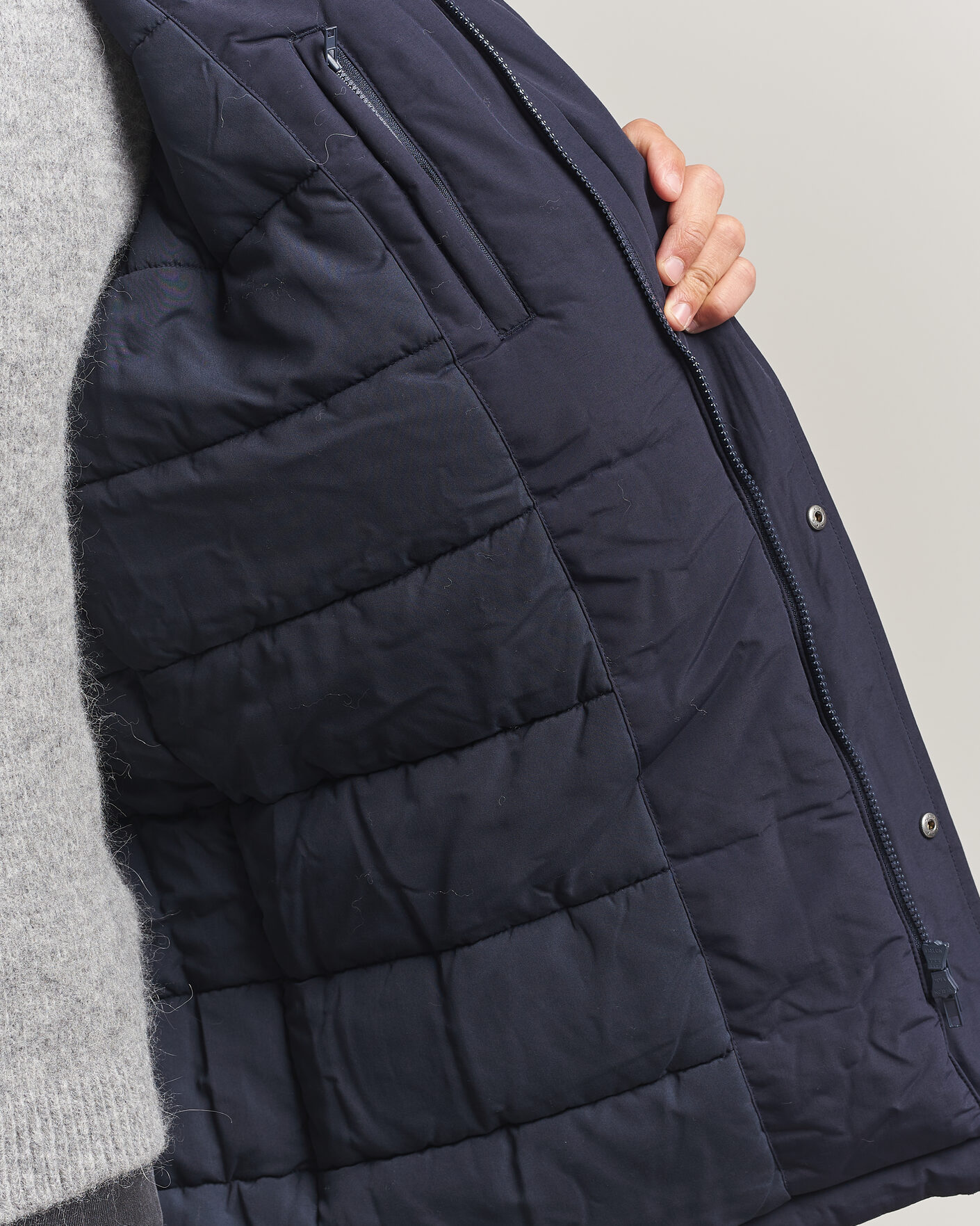 Men | Coats & Jackets | LES DEUX | Padded Parka Coat Dark Navy