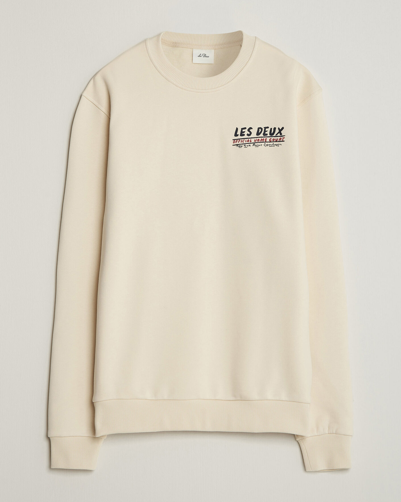 Men | Sweaters & Knitwear | LES DEUX | Record Sweatshirt Ivory