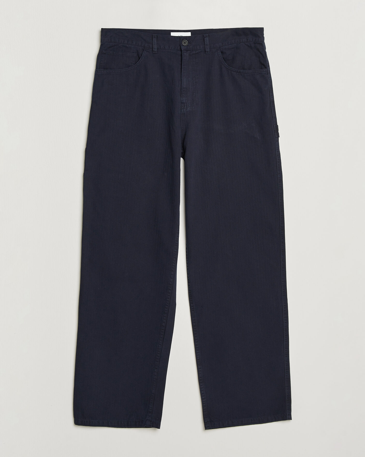 Men | Trousers | LES DEUX | Roi Carpenter Herringbone Pants Dark Navy