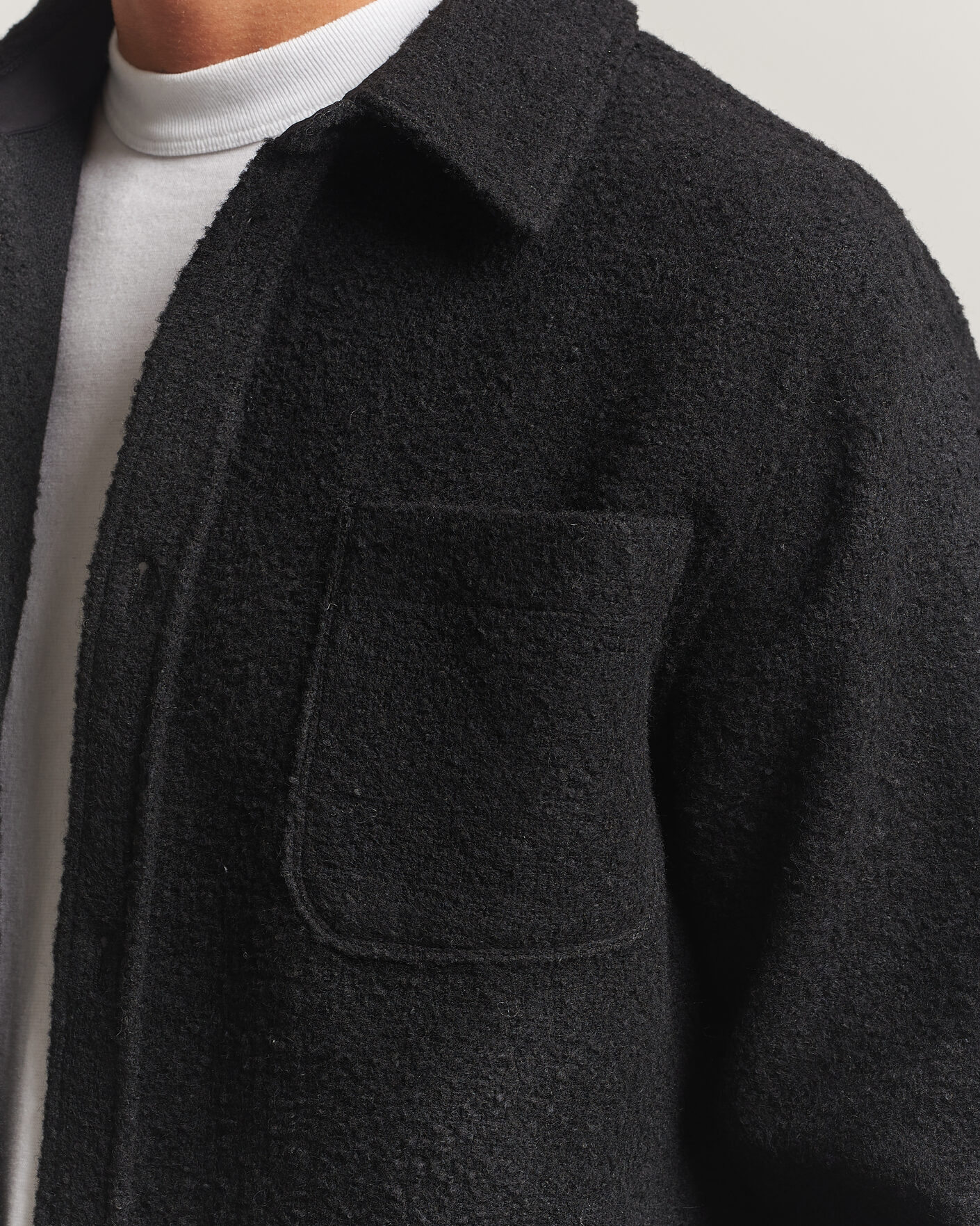 Men | Shirts | LES DEUX | Boucle Overshirt Black