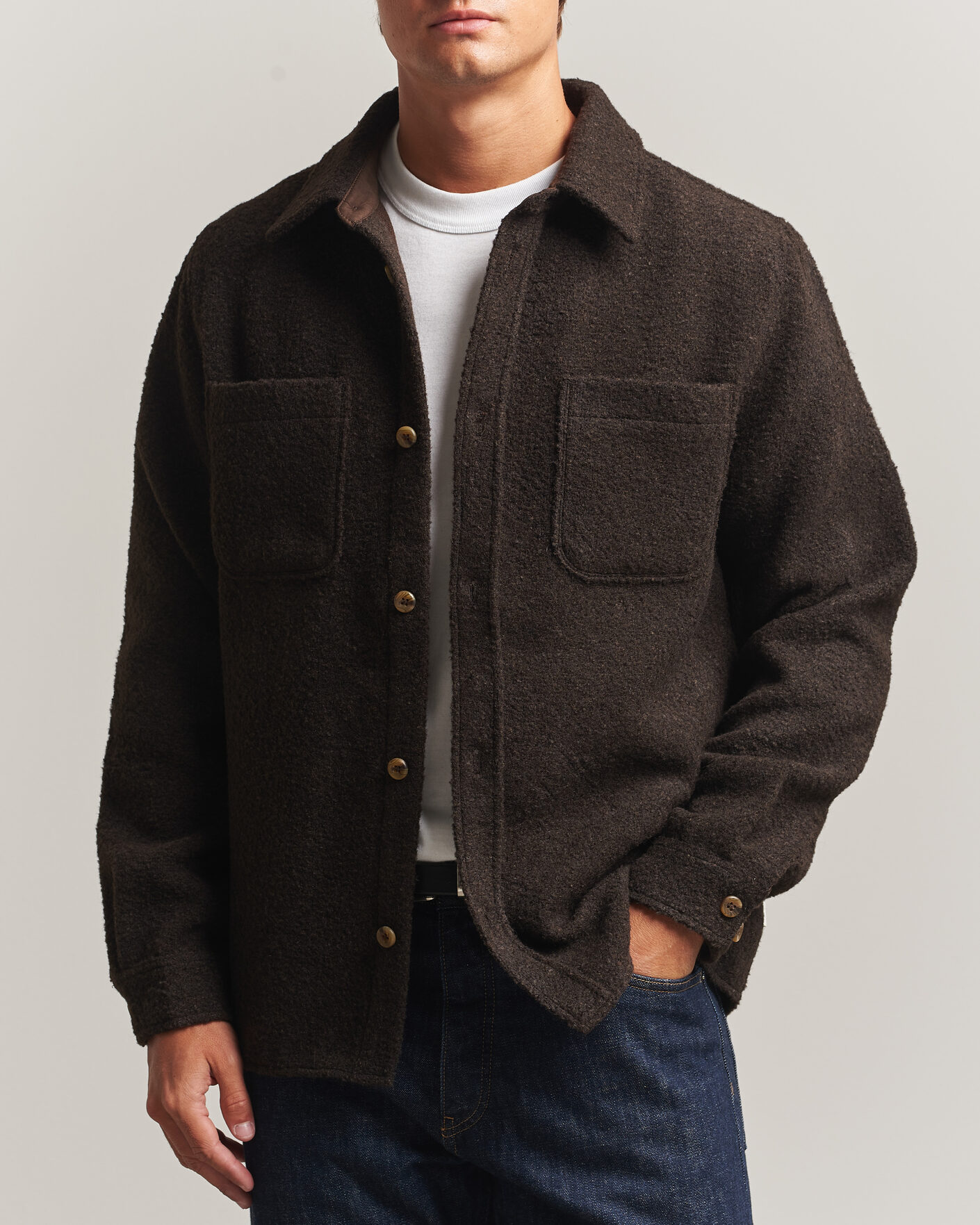 Men | Shirts | LES DEUX | Boucle Overshirt Delicioso