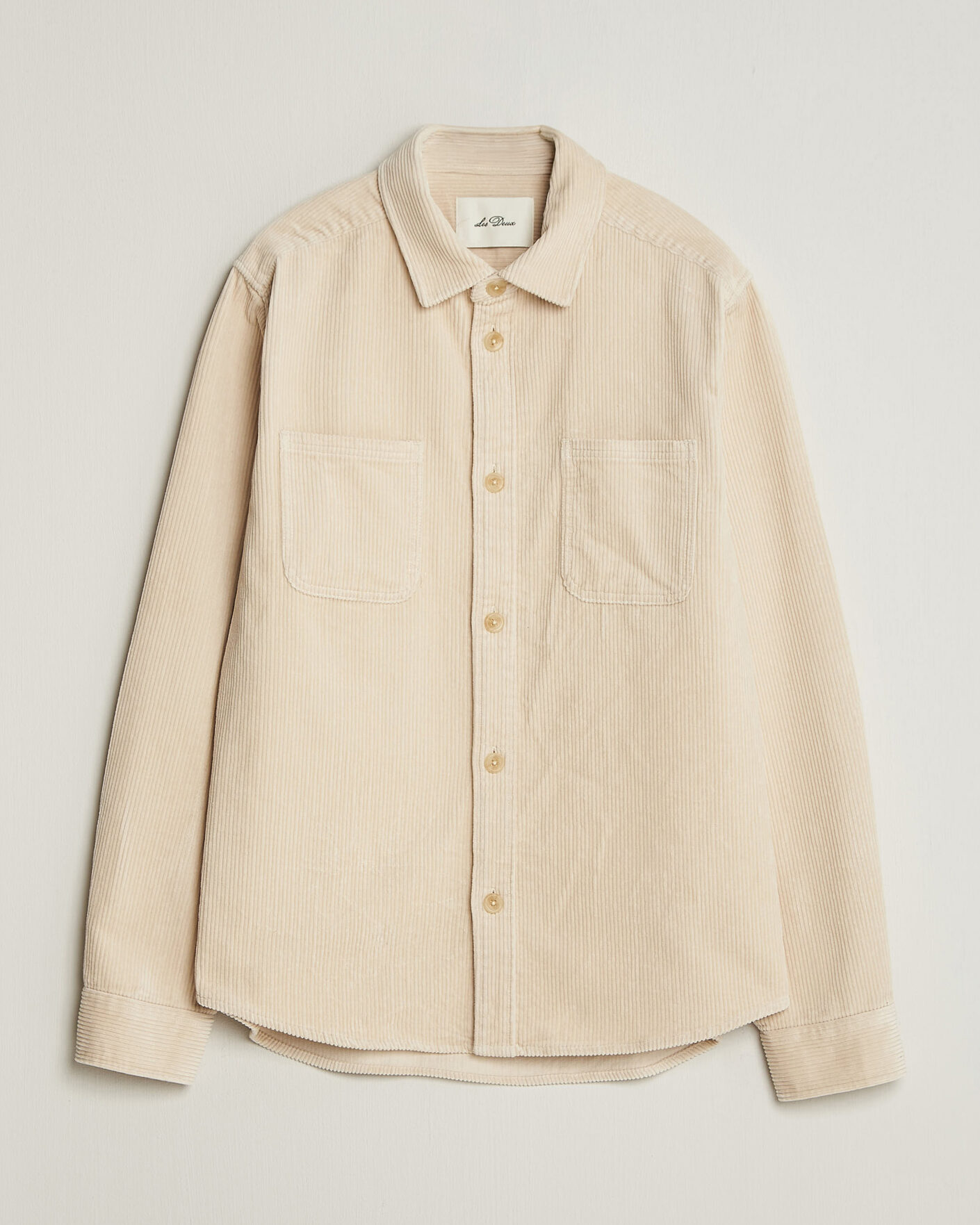 Men | Shirts | LES DEUX | Corduroy Overshirt Ivory