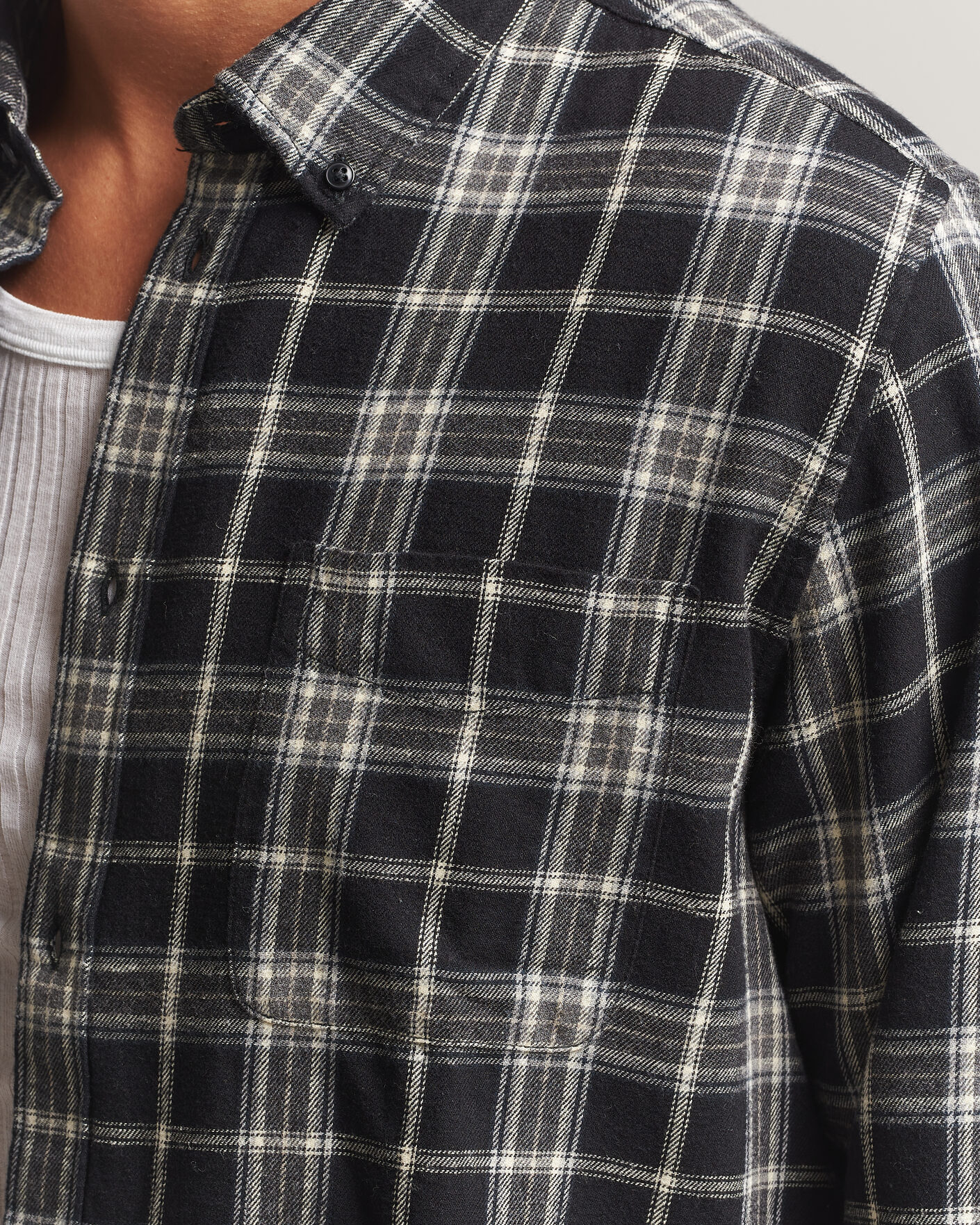 Men | Shirts | LES DEUX | Vintage Check Shirt Black