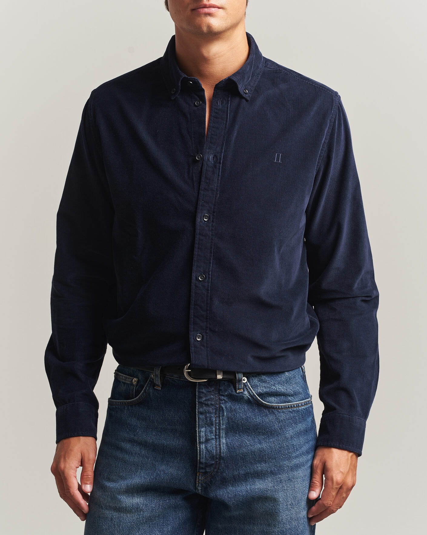 Men | Shirts | LES DEUX | Pinwale Corduroy Shirt Dark Navy