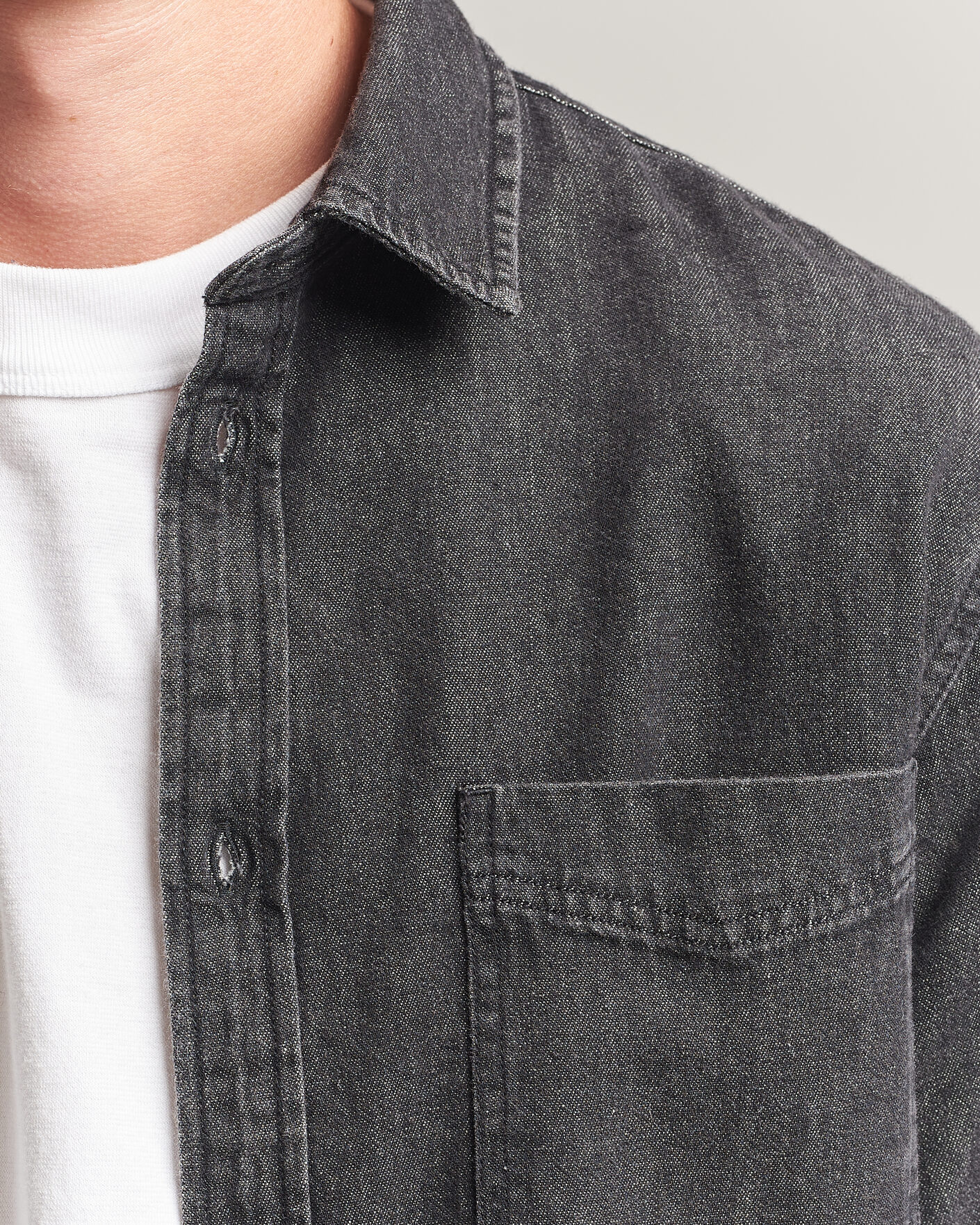 Men | Shirts | LES DEUX | Denim Shirt Black Wash