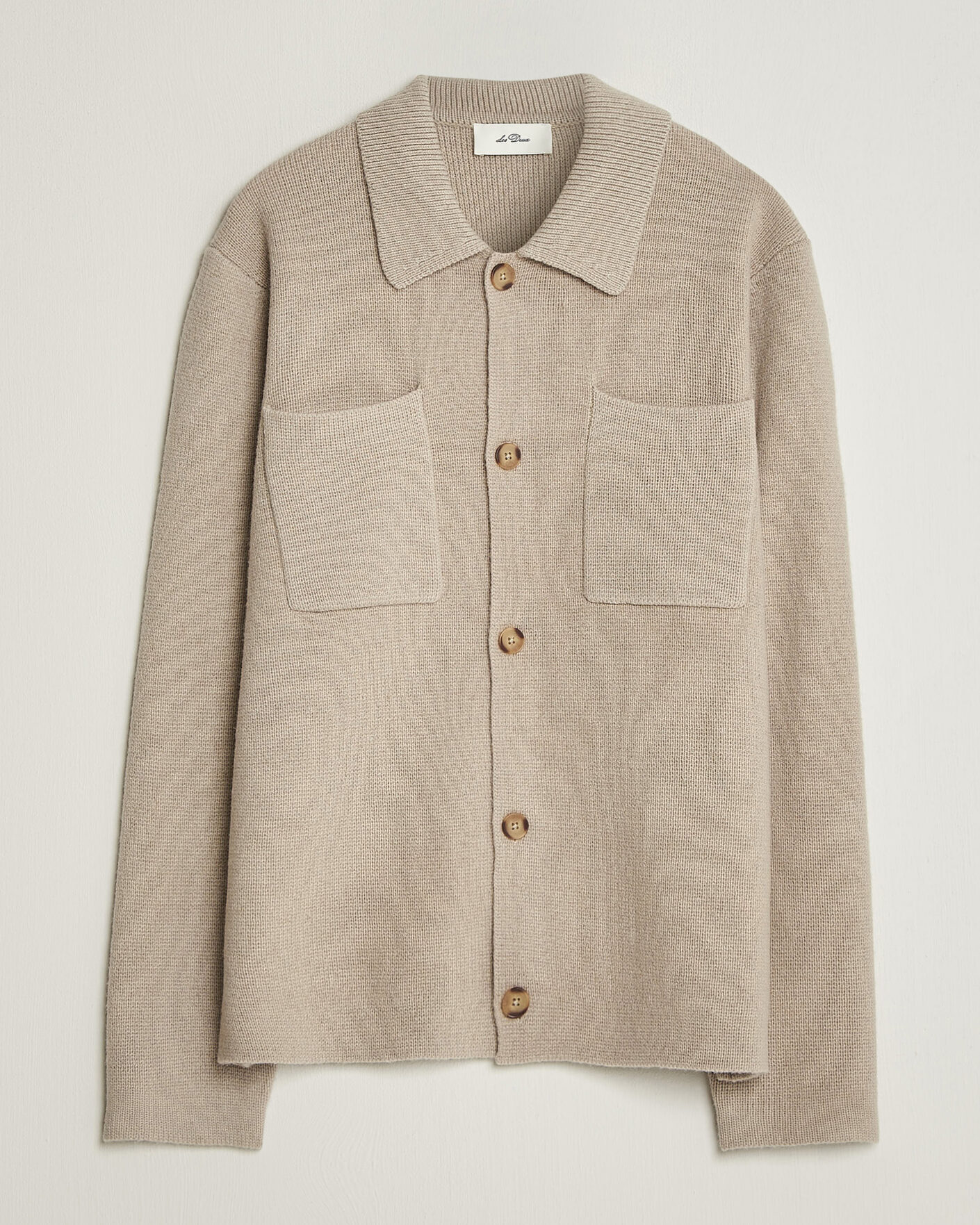 Men | Sweaters & Knitwear | LES DEUX | Milano Knit Overshirt Light Sand