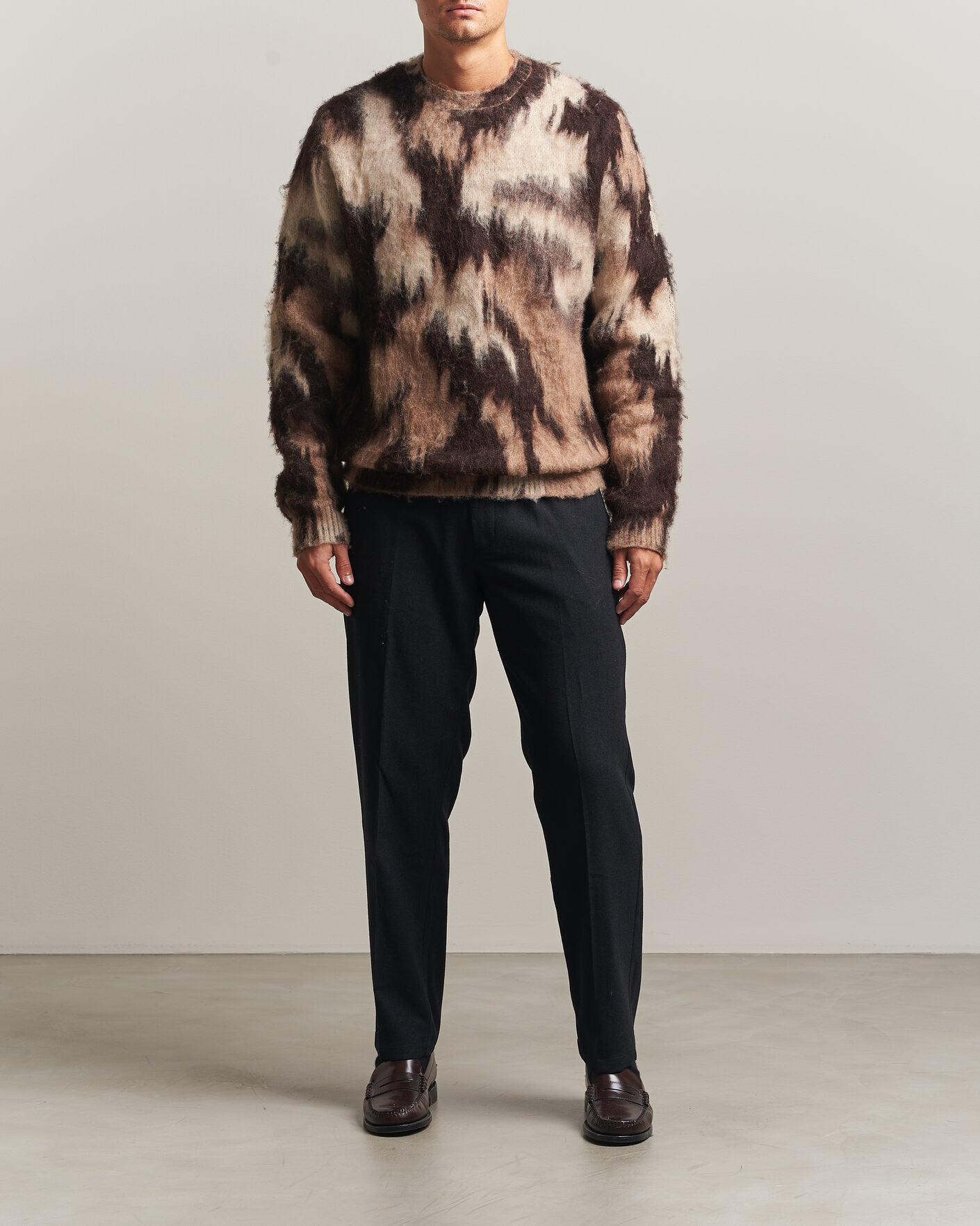 Men | Sweaters & Knitwear | LES DEUX | Forrest Crewneck Knit Brown