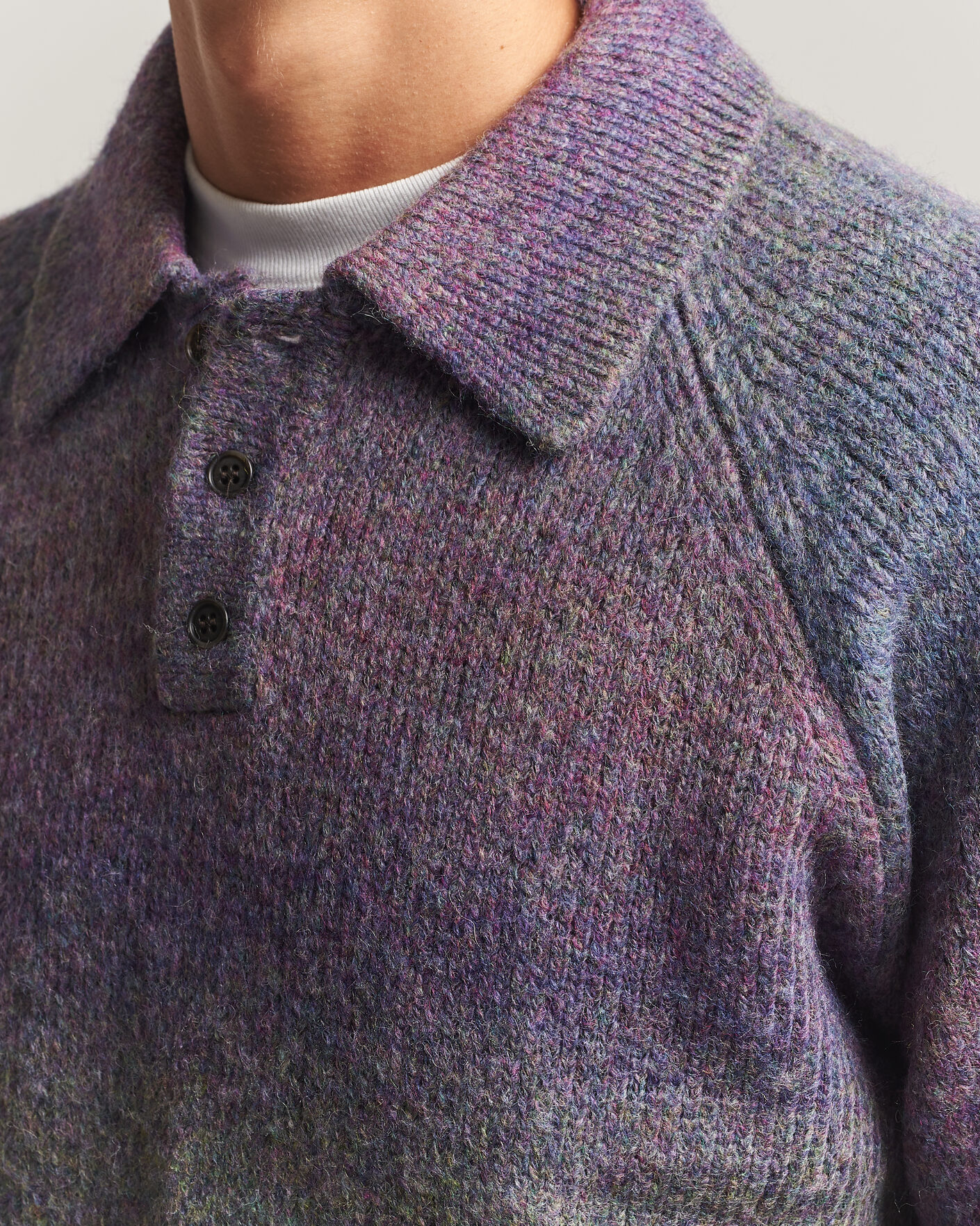 Men | Sweaters & Knitwear | LES DEUX | Gradient Knitted Polo Spiced Plum