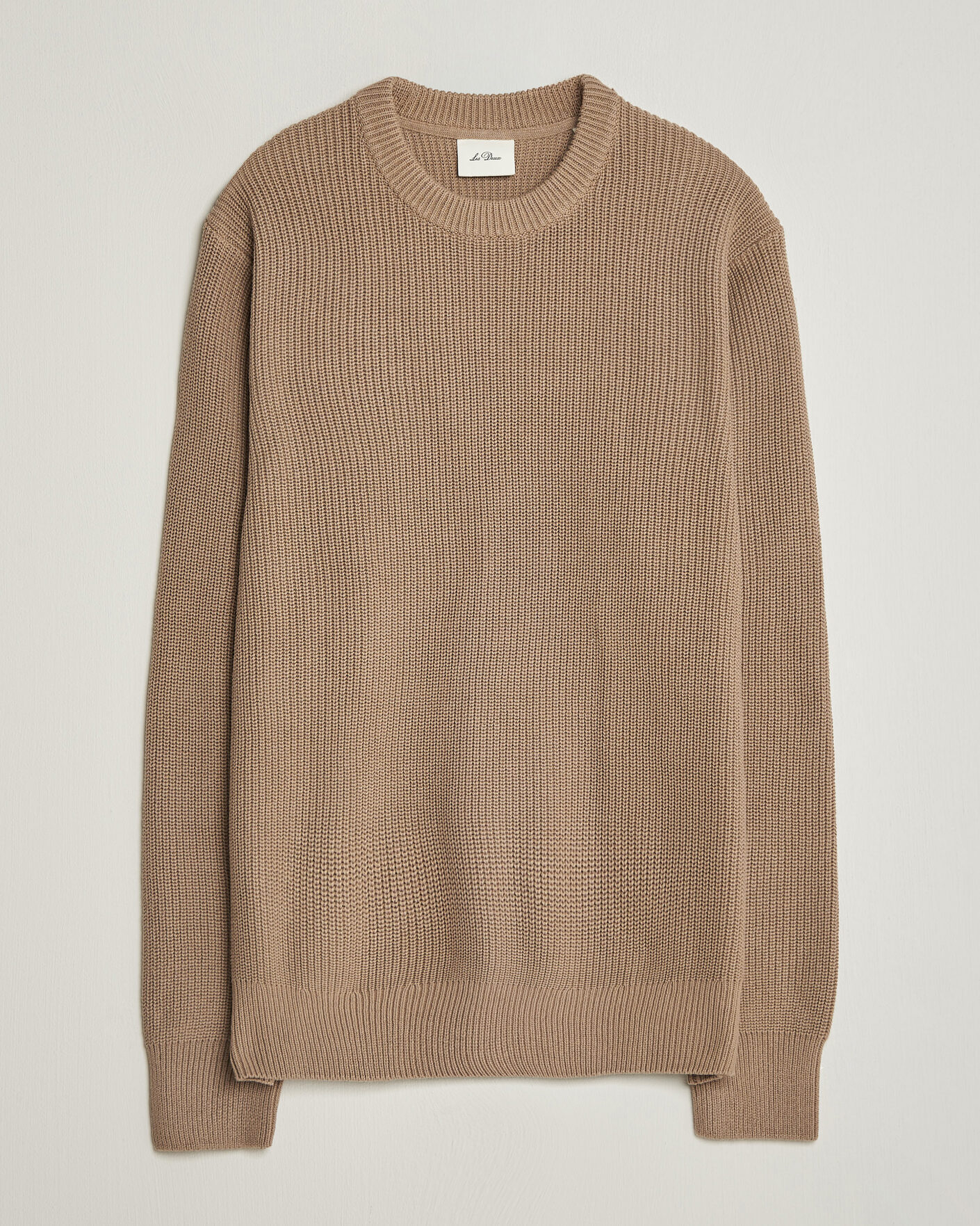 Men | Sweaters & Knitwear | LES DEUX | Rib Crewneck Knit Dark Sand