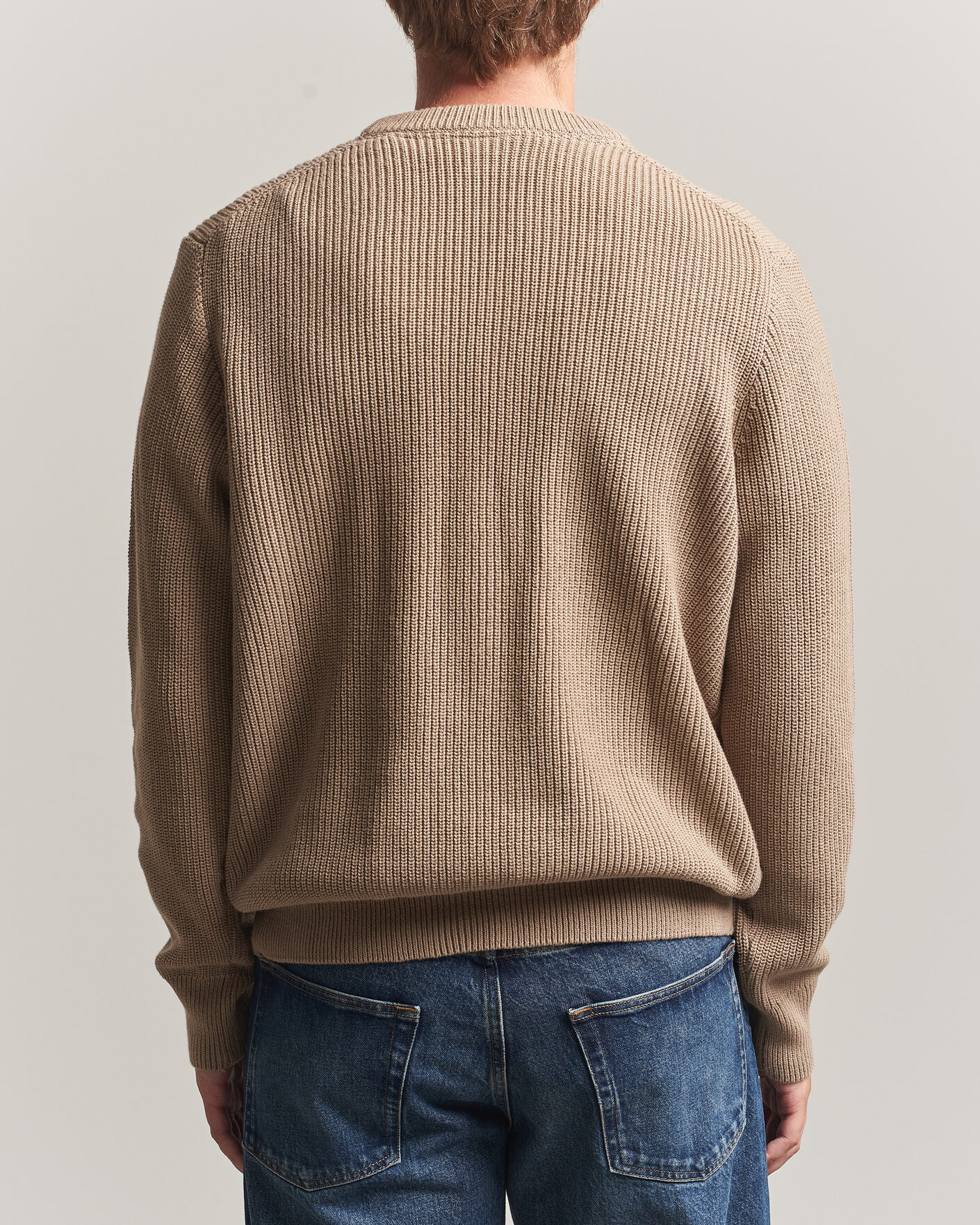 Men | Sweaters & Knitwear | LES DEUX | Rib Crewneck Knit Dark Sand
