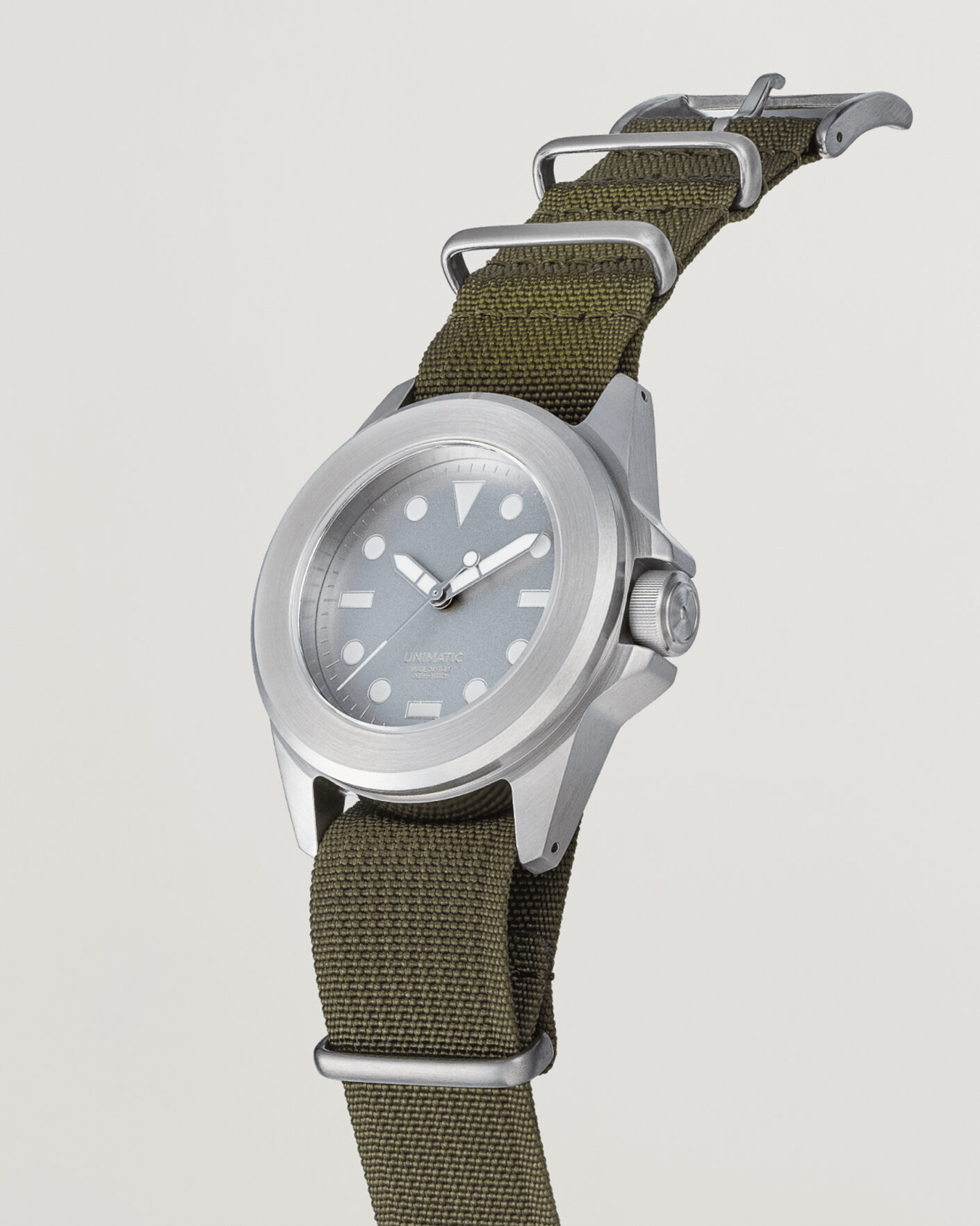 Men | UNIMATIC Modello Quattro Limited Military Watch Grey | UNIMATIC | Modello Quattro Limited Military Watch Grey