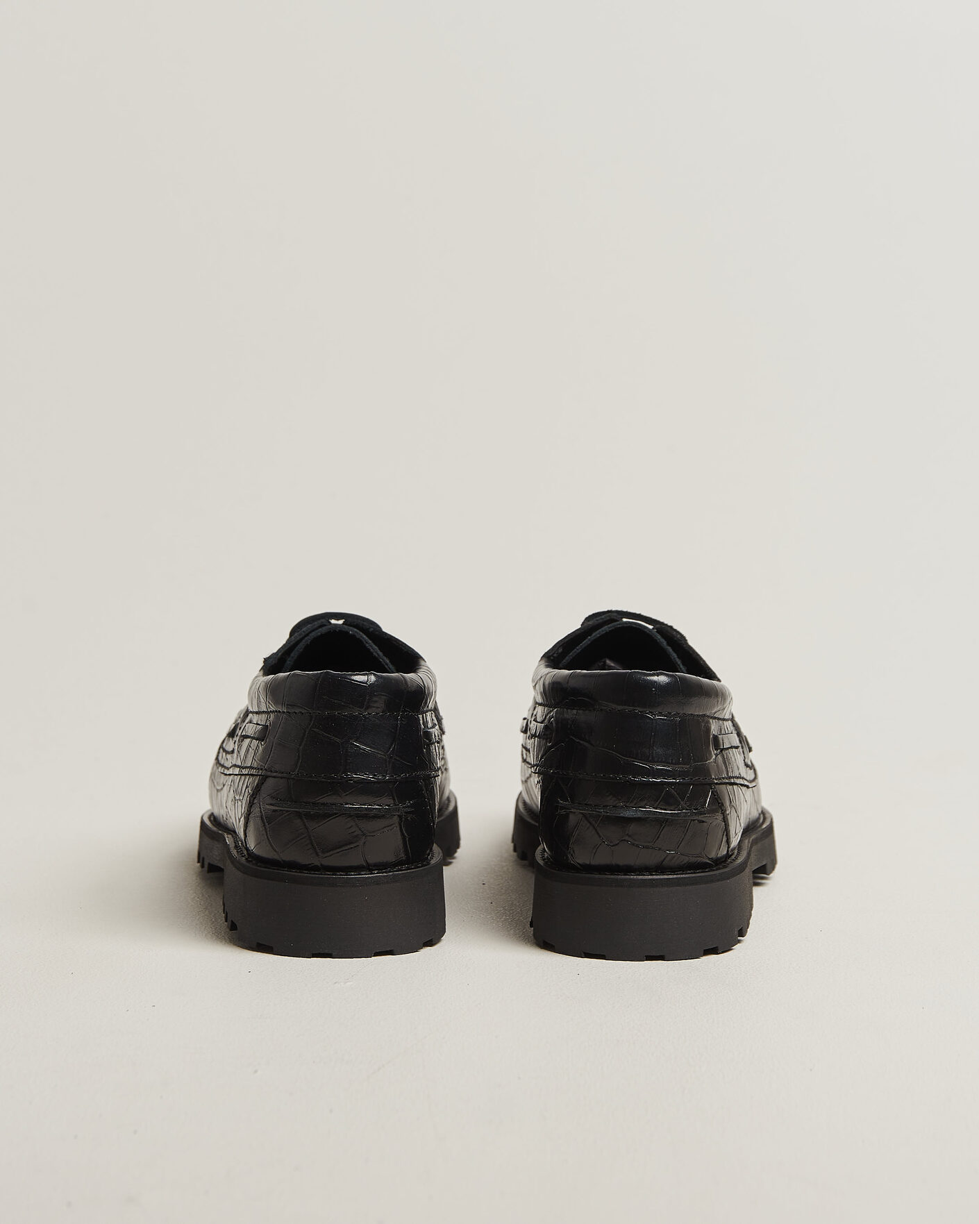 Men | Boat Shoes | LES DEUX | Croco Boat Shoe Black