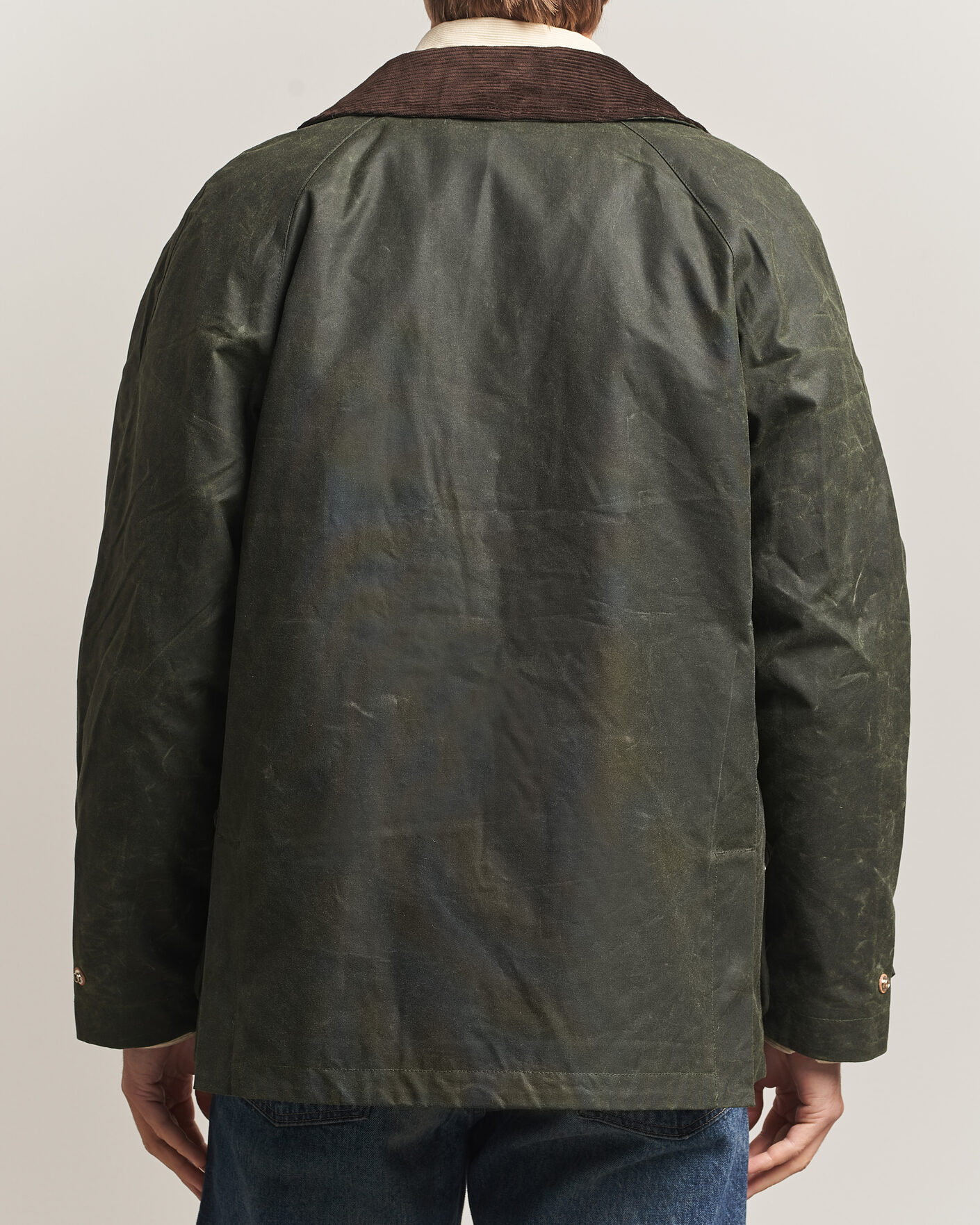 Men | Coats & Jackets | Manifattura Ceccarelli | Rain Caban Wax Cloth Dark Green