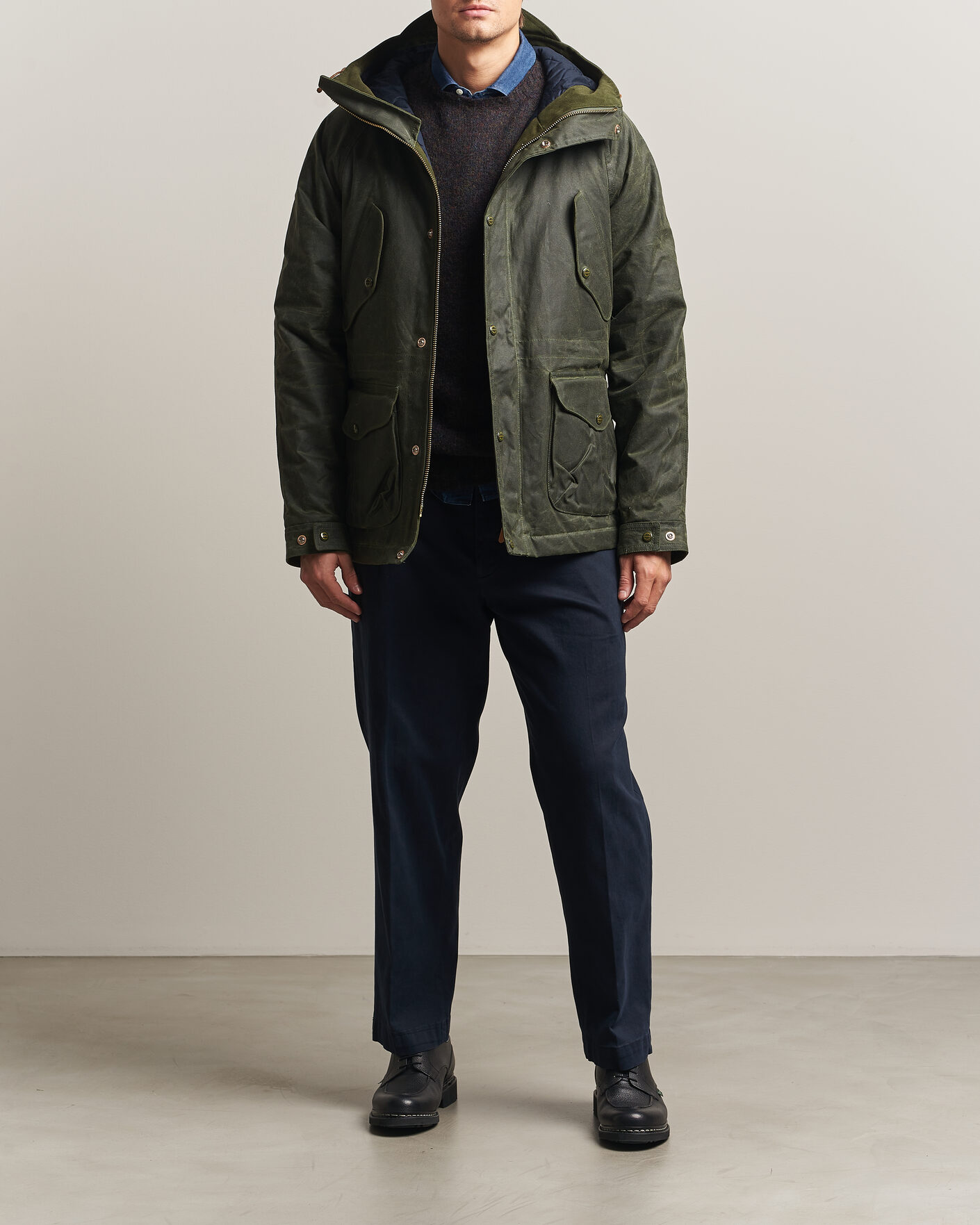 Men | Coats & Jackets | Manifattura Ceccarelli | New Fisherman Parka Dark Green