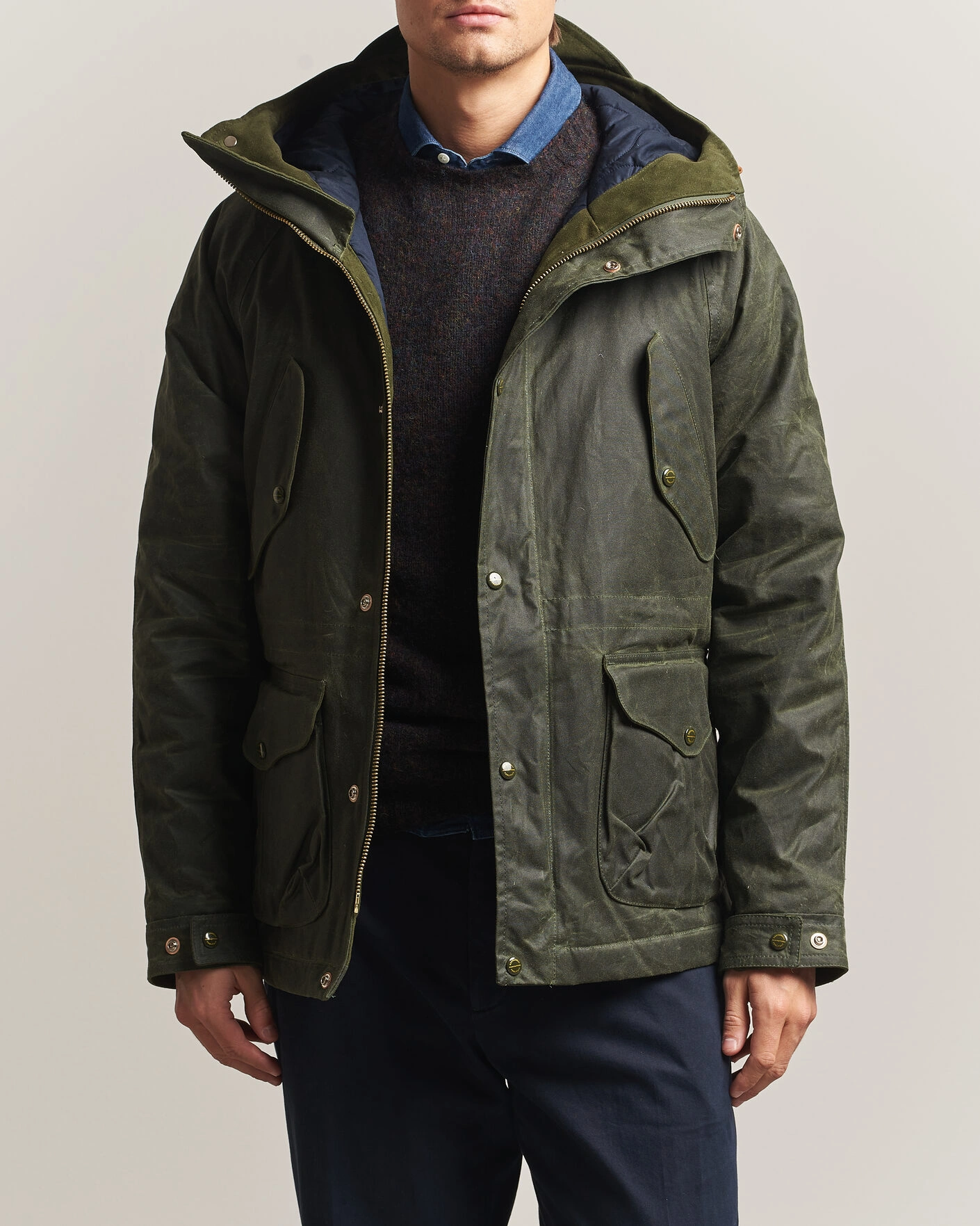 Men | Coats & Jackets | Manifattura Ceccarelli | New Fisherman Parka Dark Green