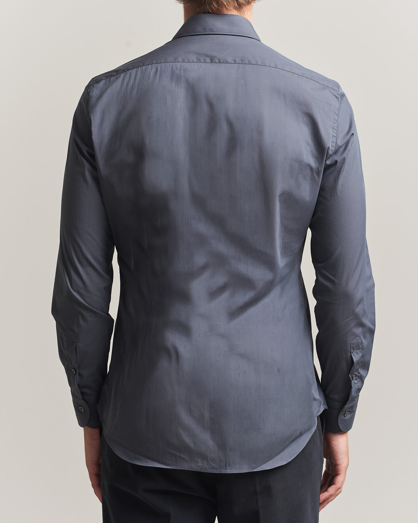 Men | Shirts | Mazzarelli | Soft Cotton Popeline Shirt Grey
