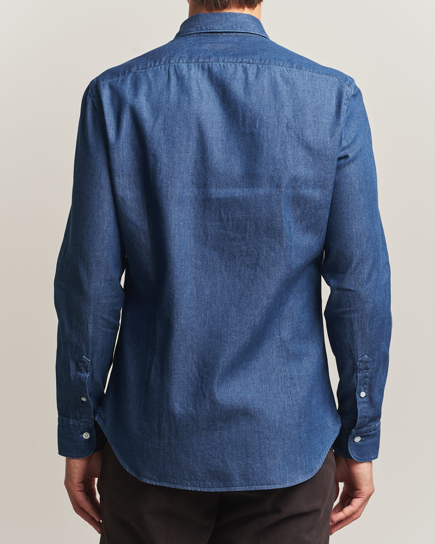 Men | Shirts | Mazzarelli | Soft Denim Shirt Blue Wash
