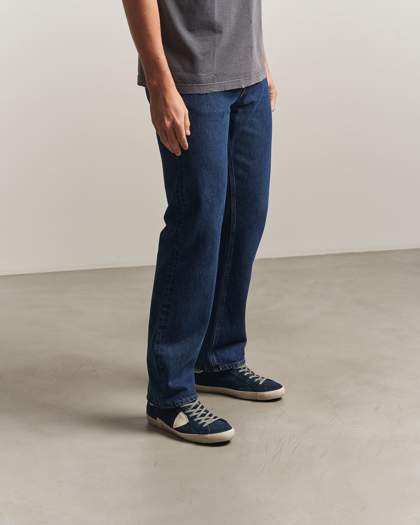 Men | Sneakers | Philippe Model | PRSX Low Top Suede Sneaker Blue/Grey