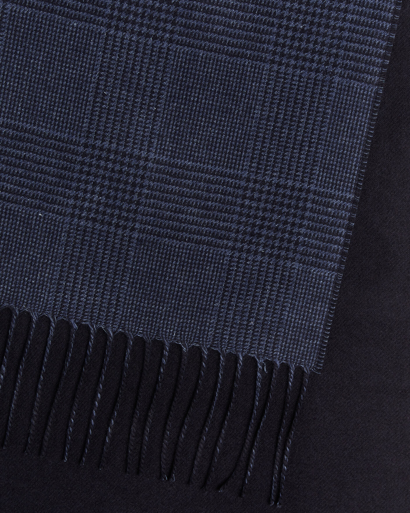 Men | Scarves | Piacenza Cashmere | Cashmere/Silk Glencheck Scarf Navy