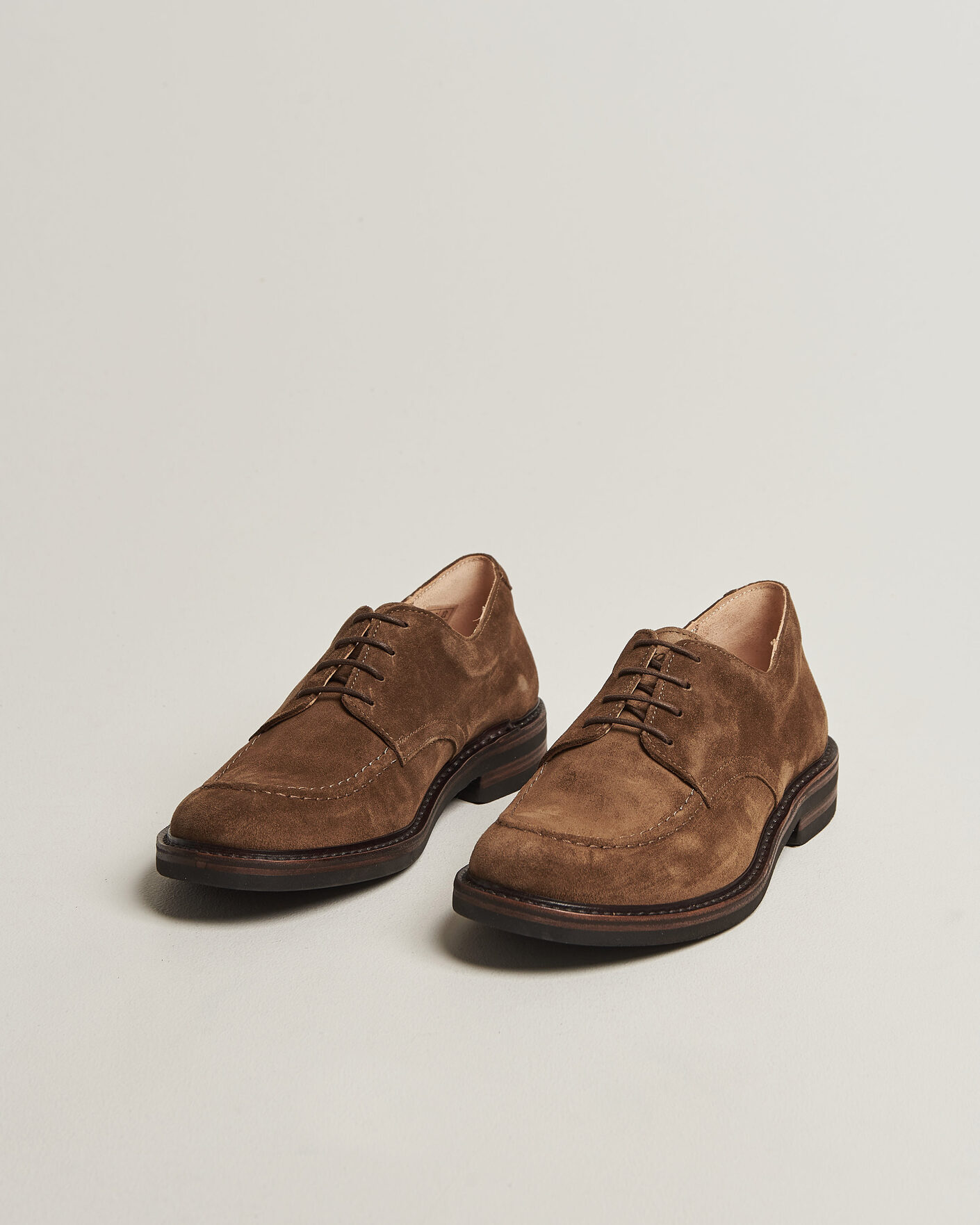 Men | Derby Shoes | Astorflex | Carlflex Moc Toe Dark Khaki Suede