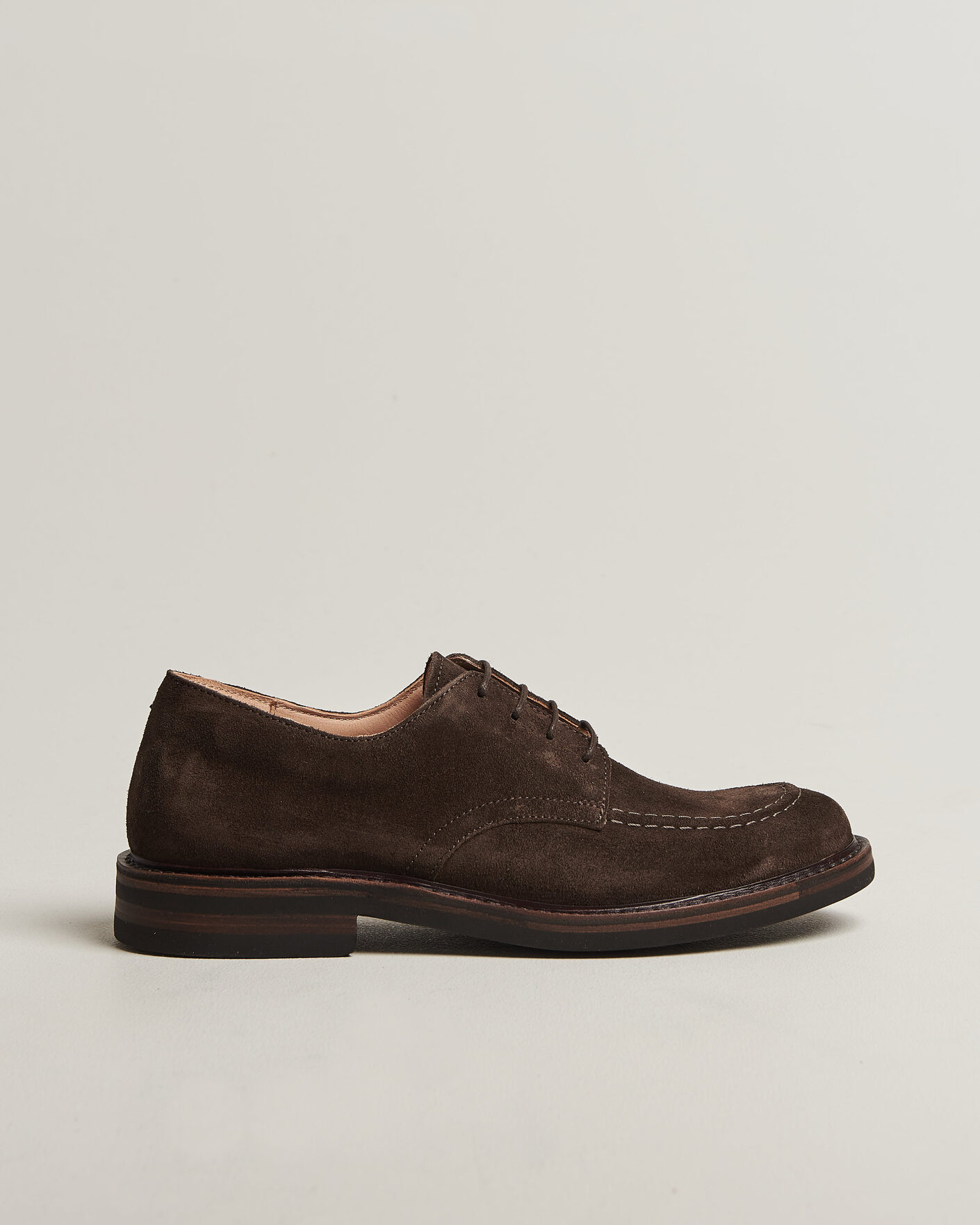 Men | Derby Shoes | Astorflex | Carlflex Moc Toe Dark Brown Suede