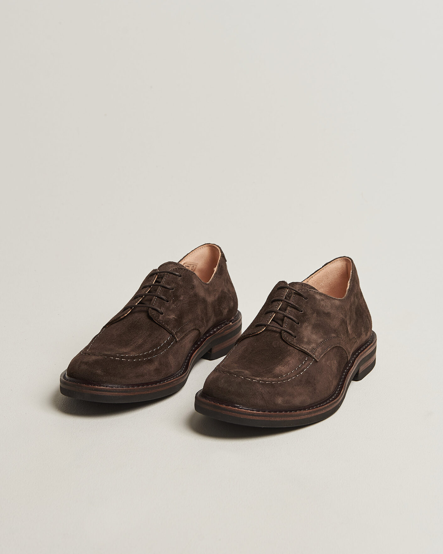 Men | Derby Shoes | Astorflex | Carlflex Moc Toe Dark Brown Suede