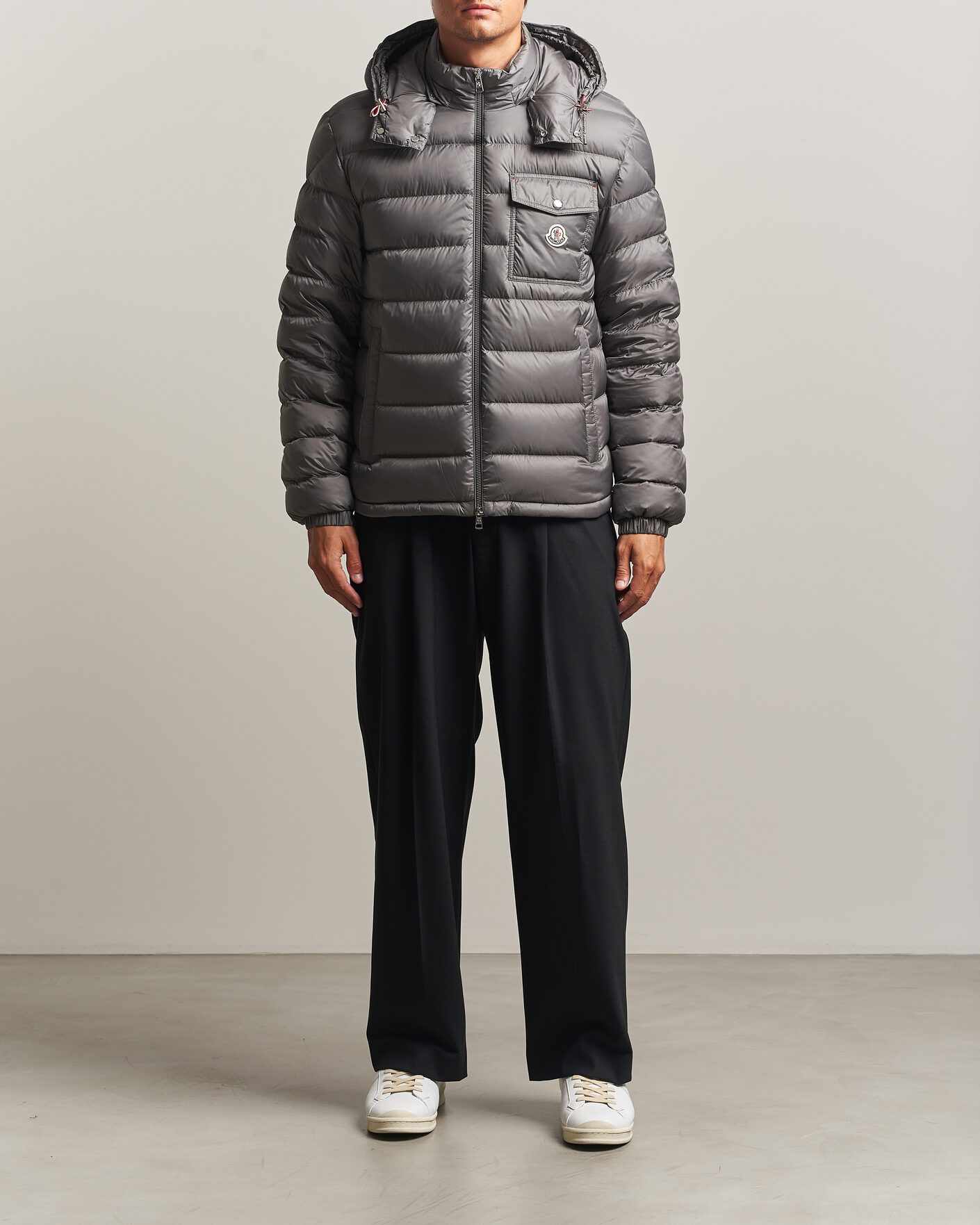 Men | Coats & Jackets | Moncler | Verith Hooded Down Jacket Grey