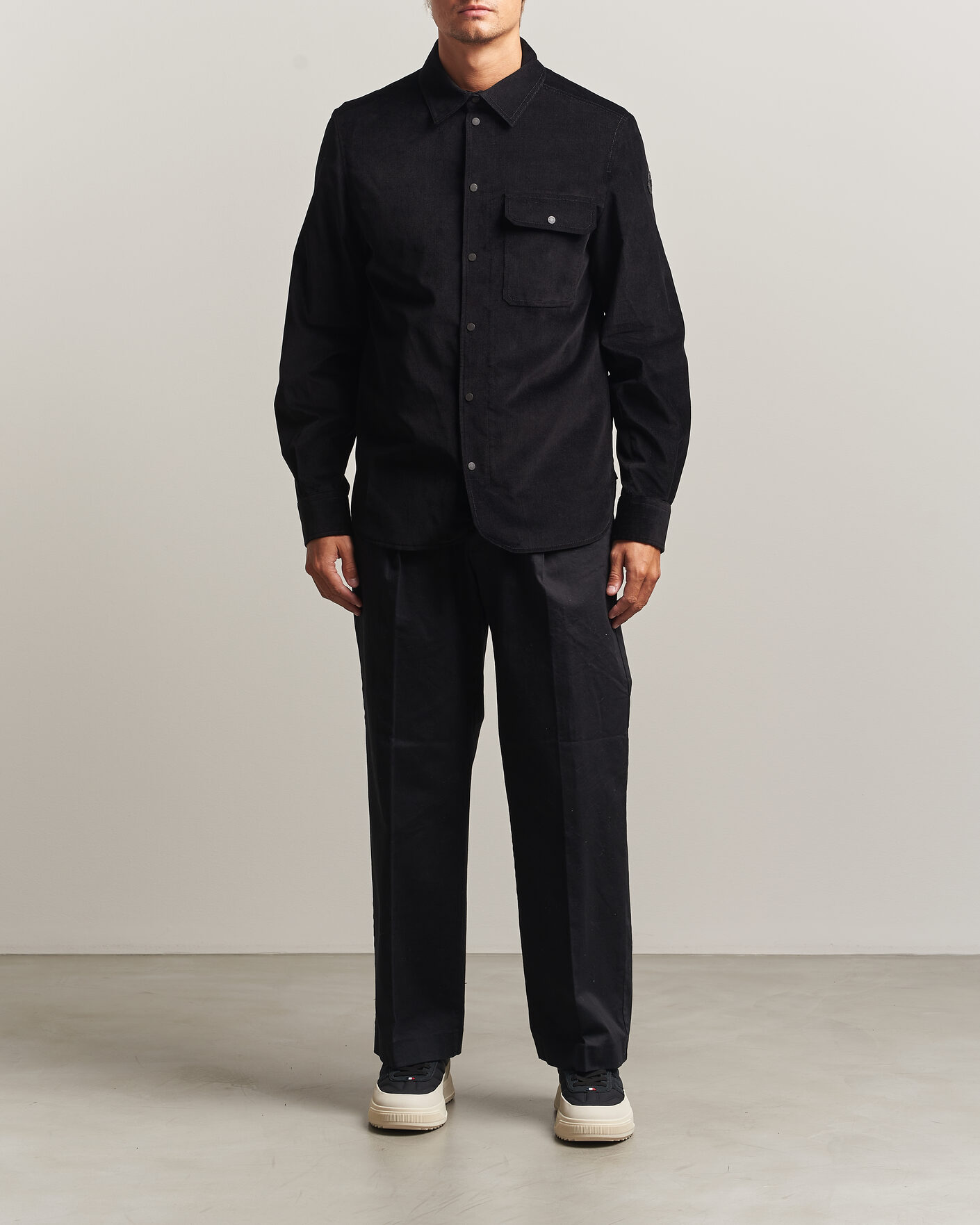 Men | Shirts | Moncler | Corduroy Overshirt Black