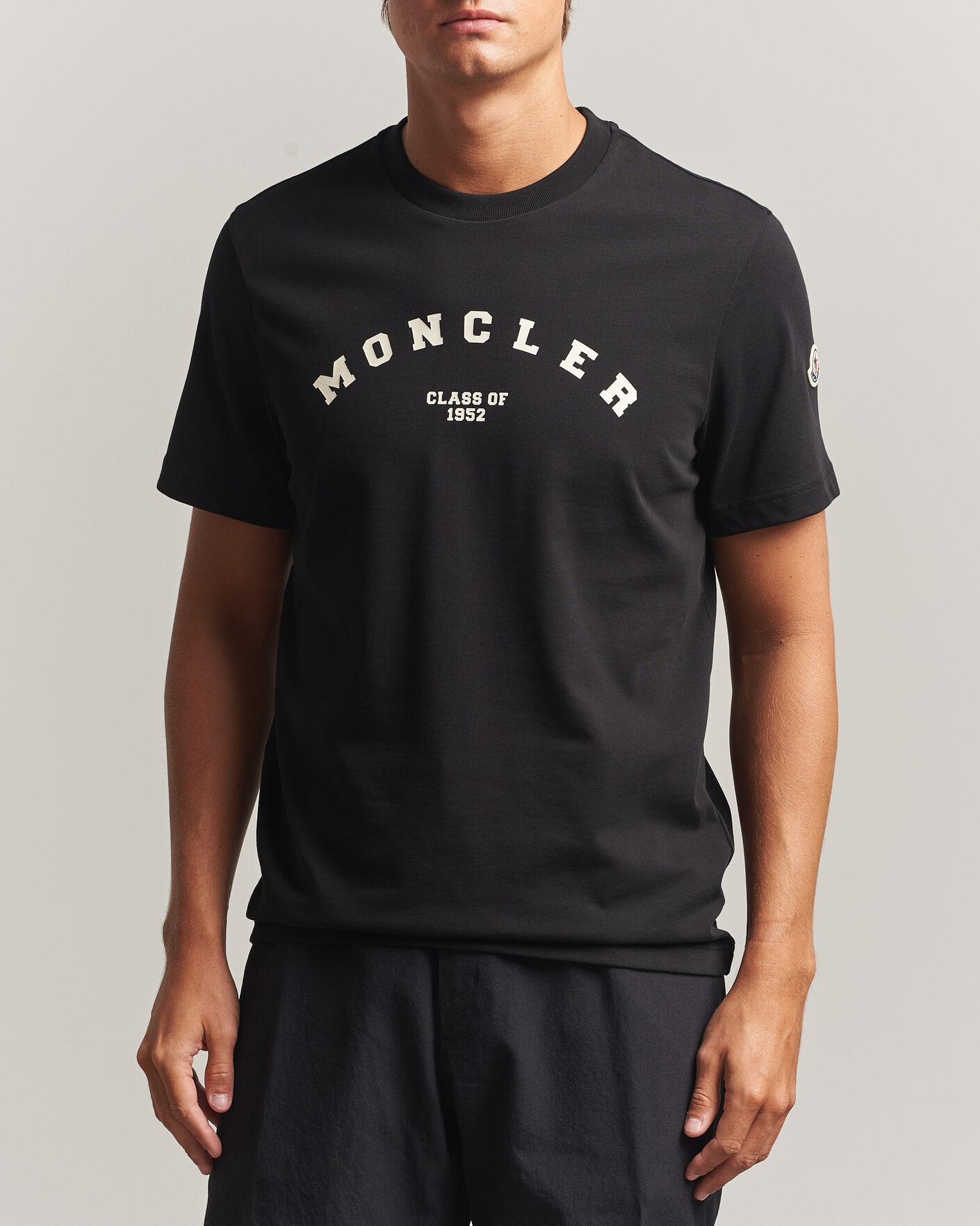 Men | T-Shirts | Moncler | College Logo T-Shirt Black