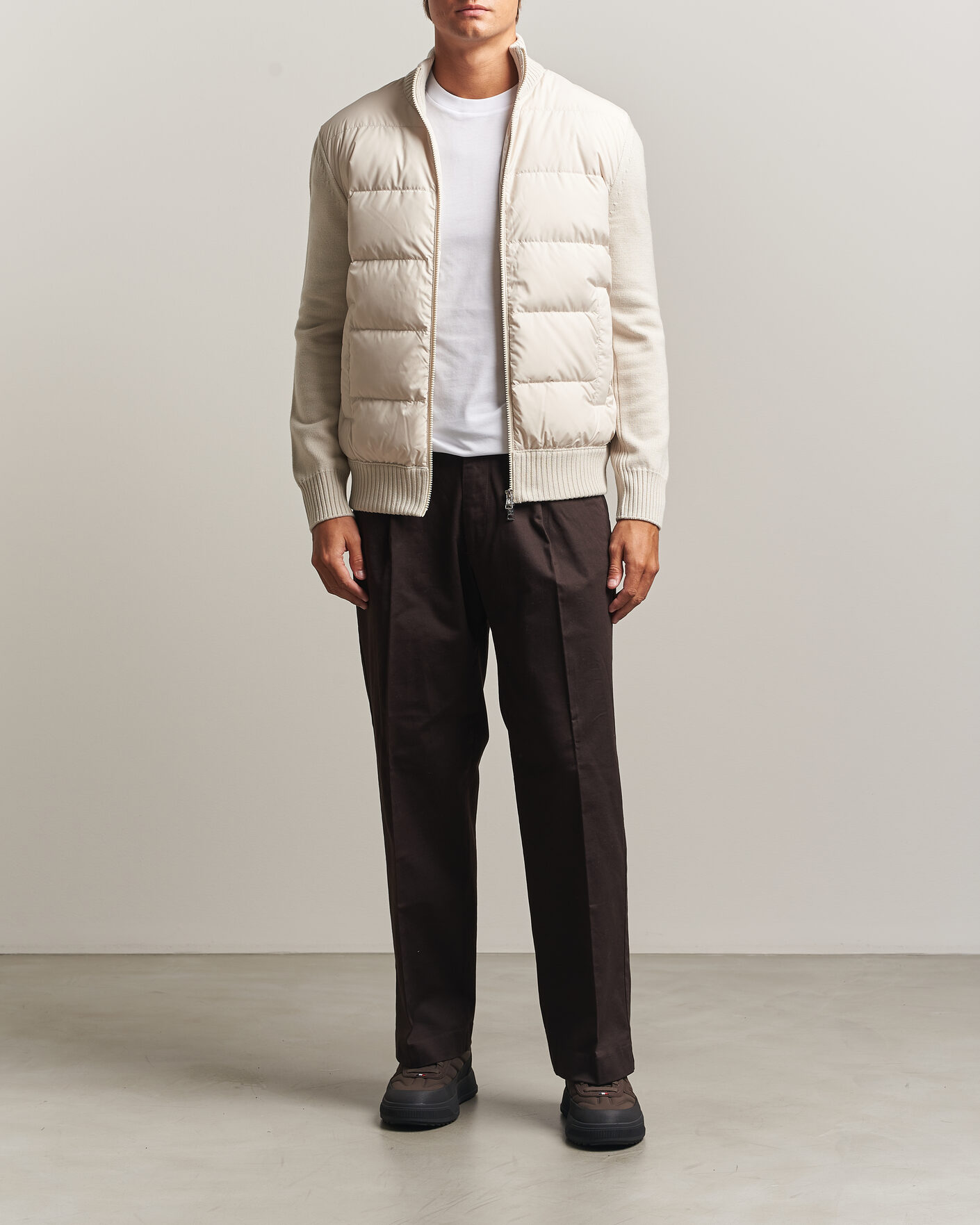Men | Coats & Jackets | Moncler | Padded Hybrid Jacket Grey