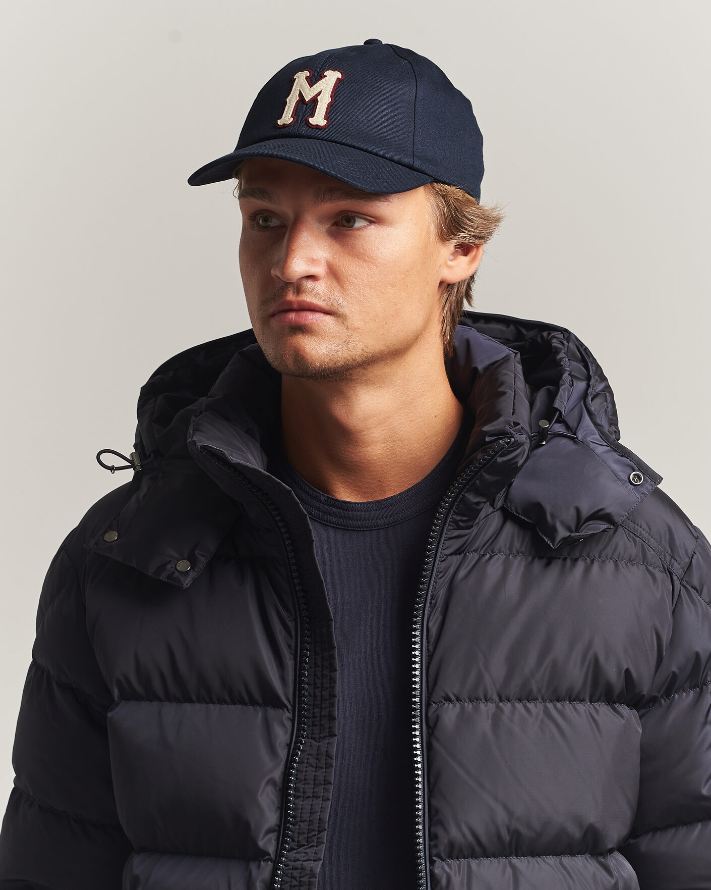 Men | Hats & Caps | Moncler | College Logo Baseball Cap Navy