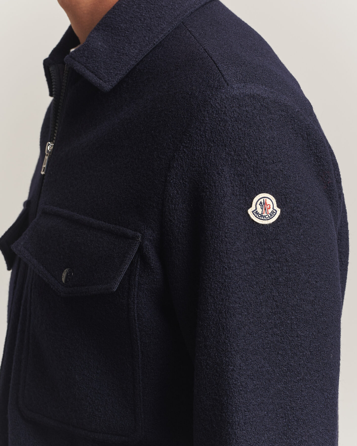 Men | Shirts | Moncler | Zip Overshirt Navy