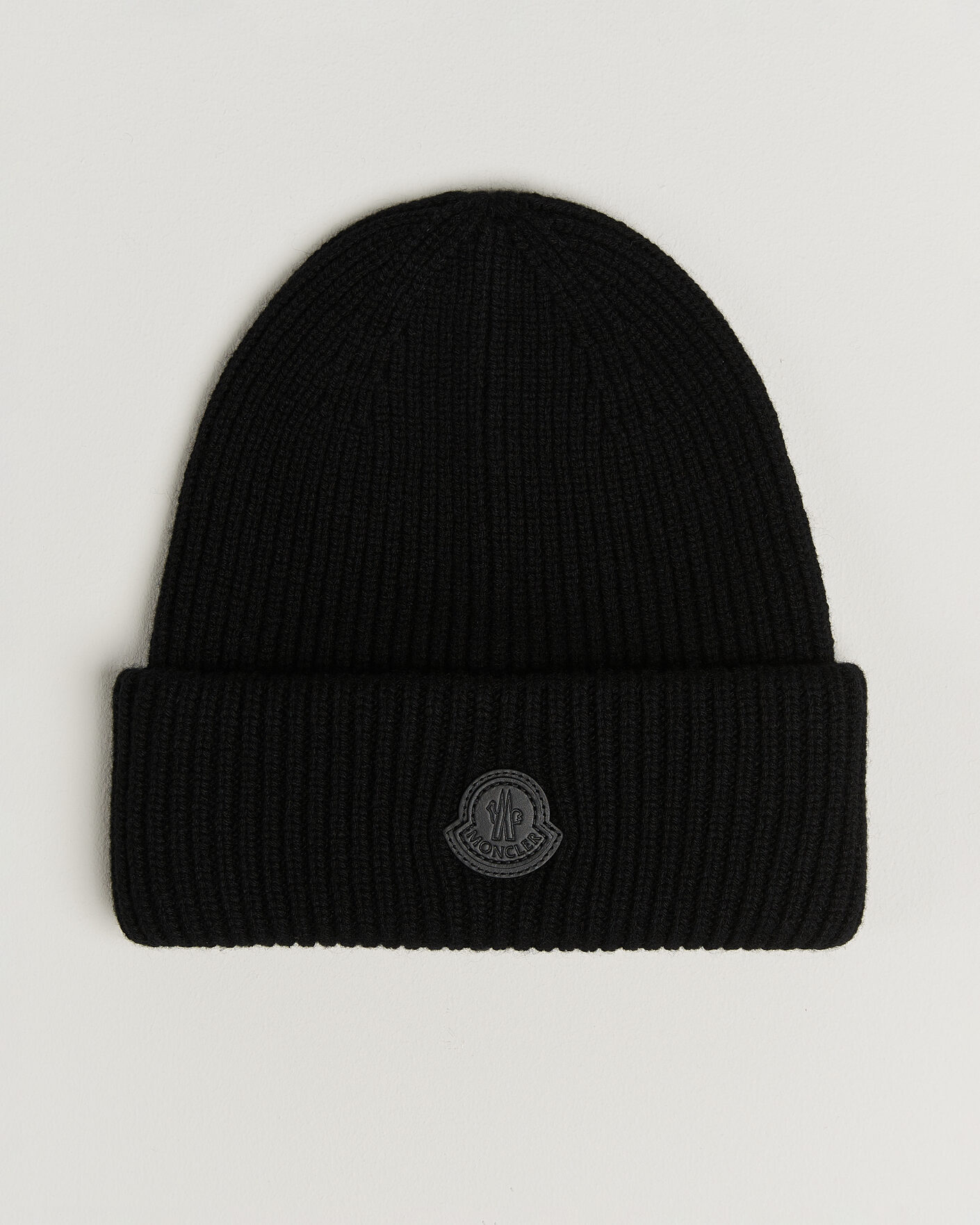 Men | Beanies | Moncler | Rib Cashmere Beanie Black