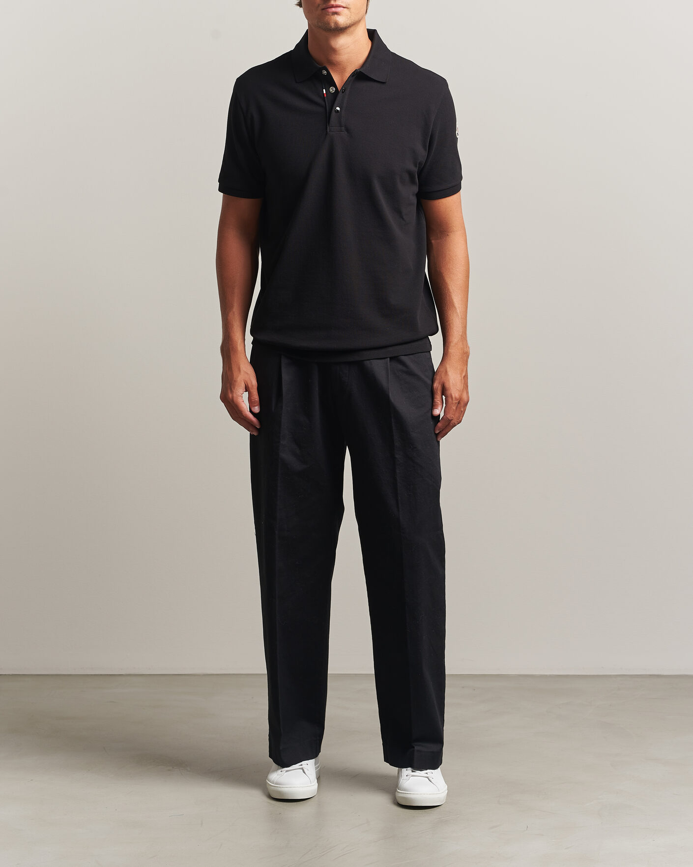 Men | Polo Shirts | Moncler | Short Sleeve Polo Black