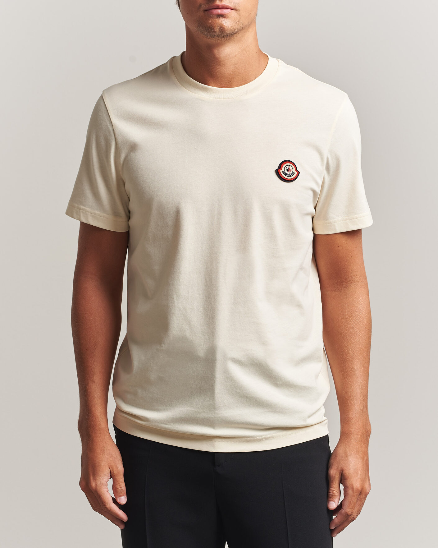 Men | T-Shirts | Moncler | Logo T-Shirt Off White