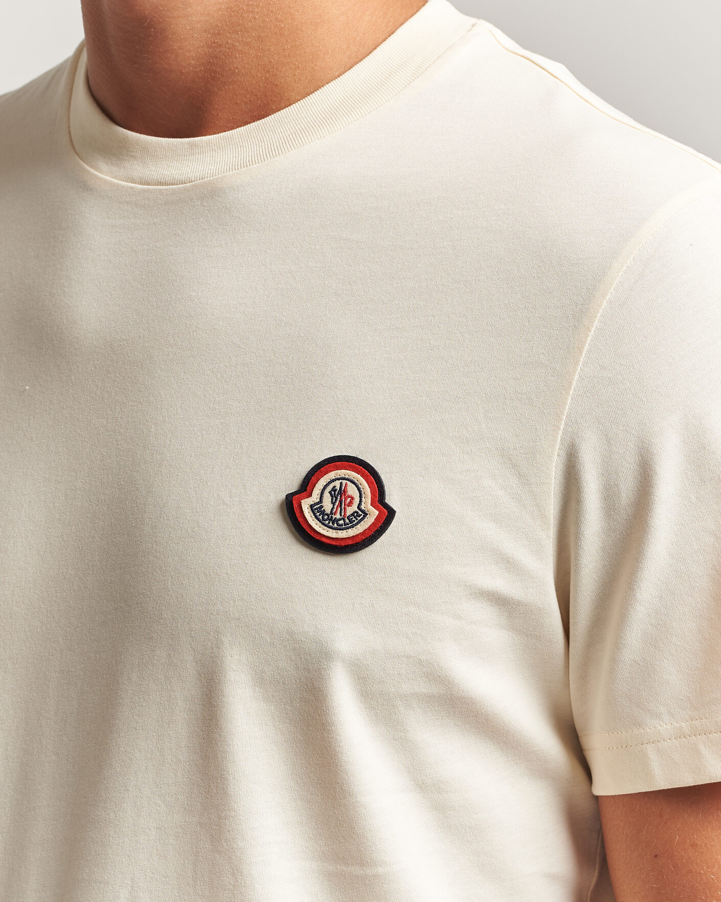 Men | T-Shirts | Moncler | Logo T-Shirt Off White