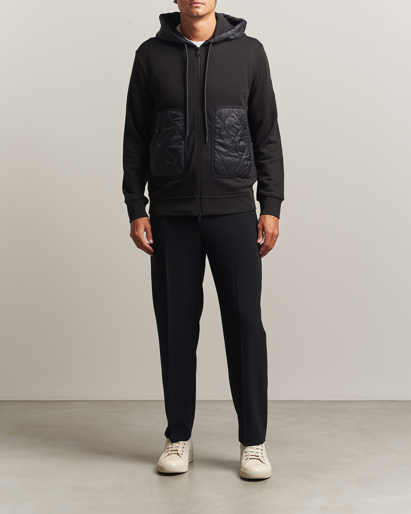 Men | Sweaters & Knitwear | Moncler | Full Zip Hoodie Black