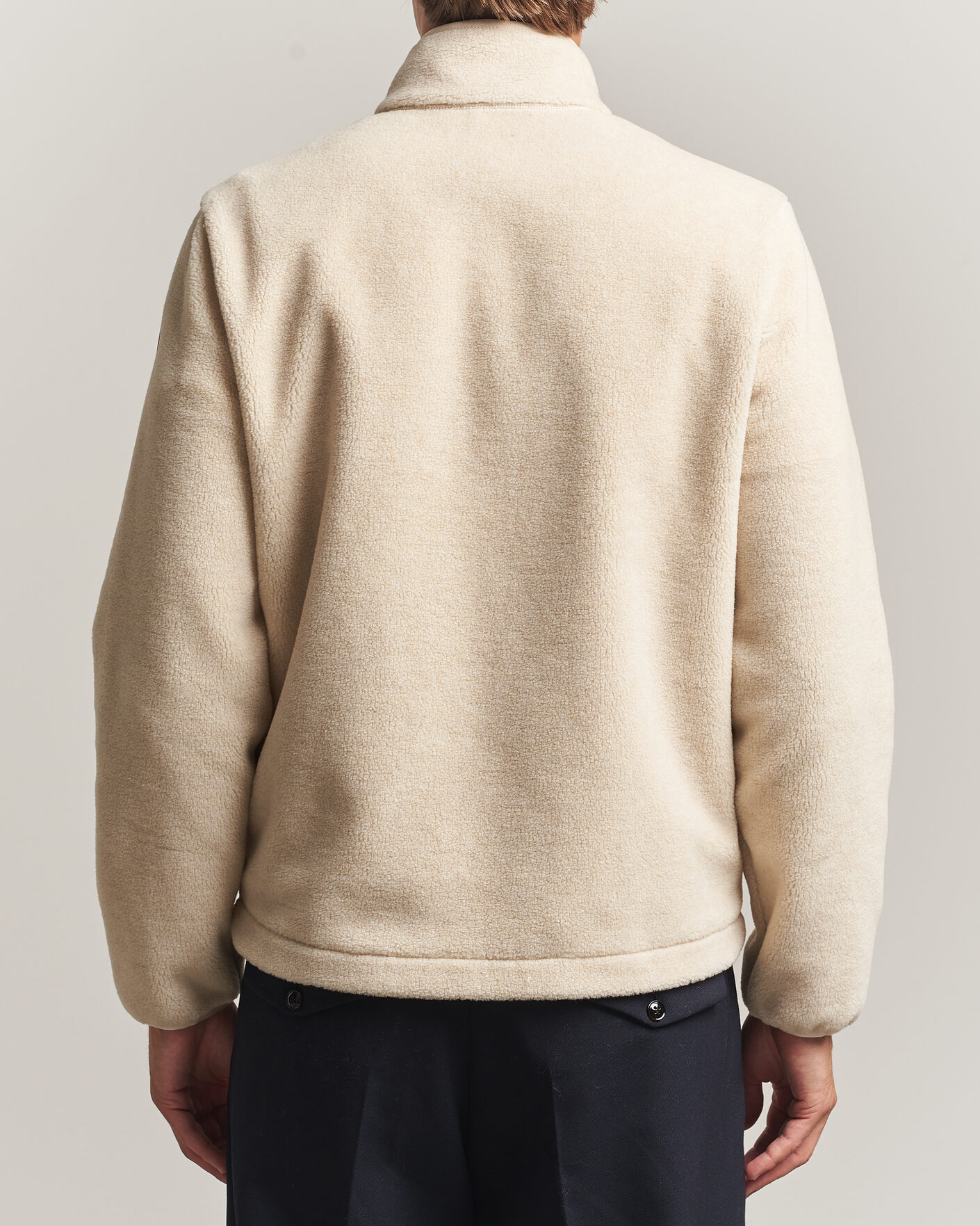 Men | Sweaters & Knitwear | Moncler | Full Zip Fleece  Cream