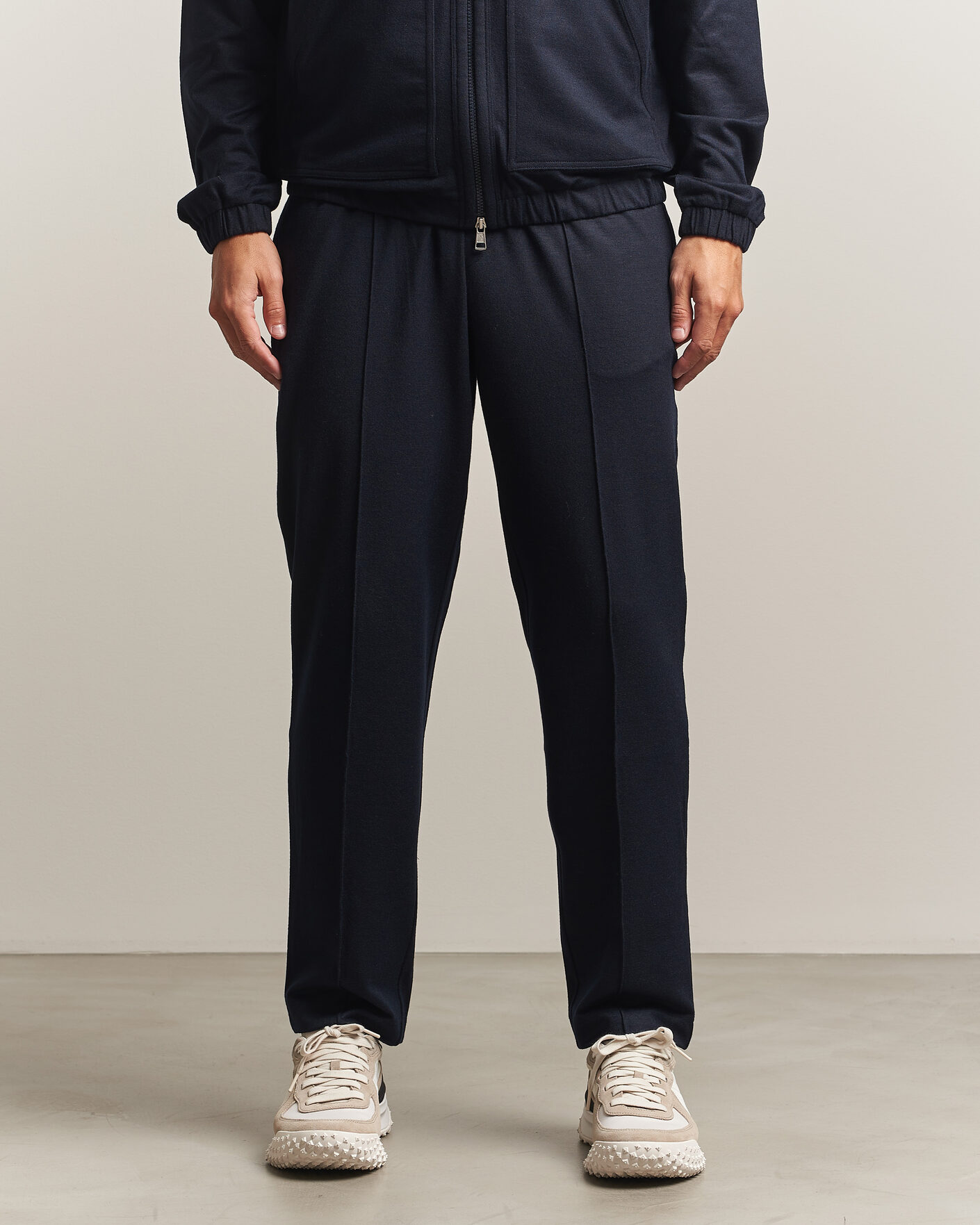 Men | Trousers | Moncler | Flannel Joggers Navy