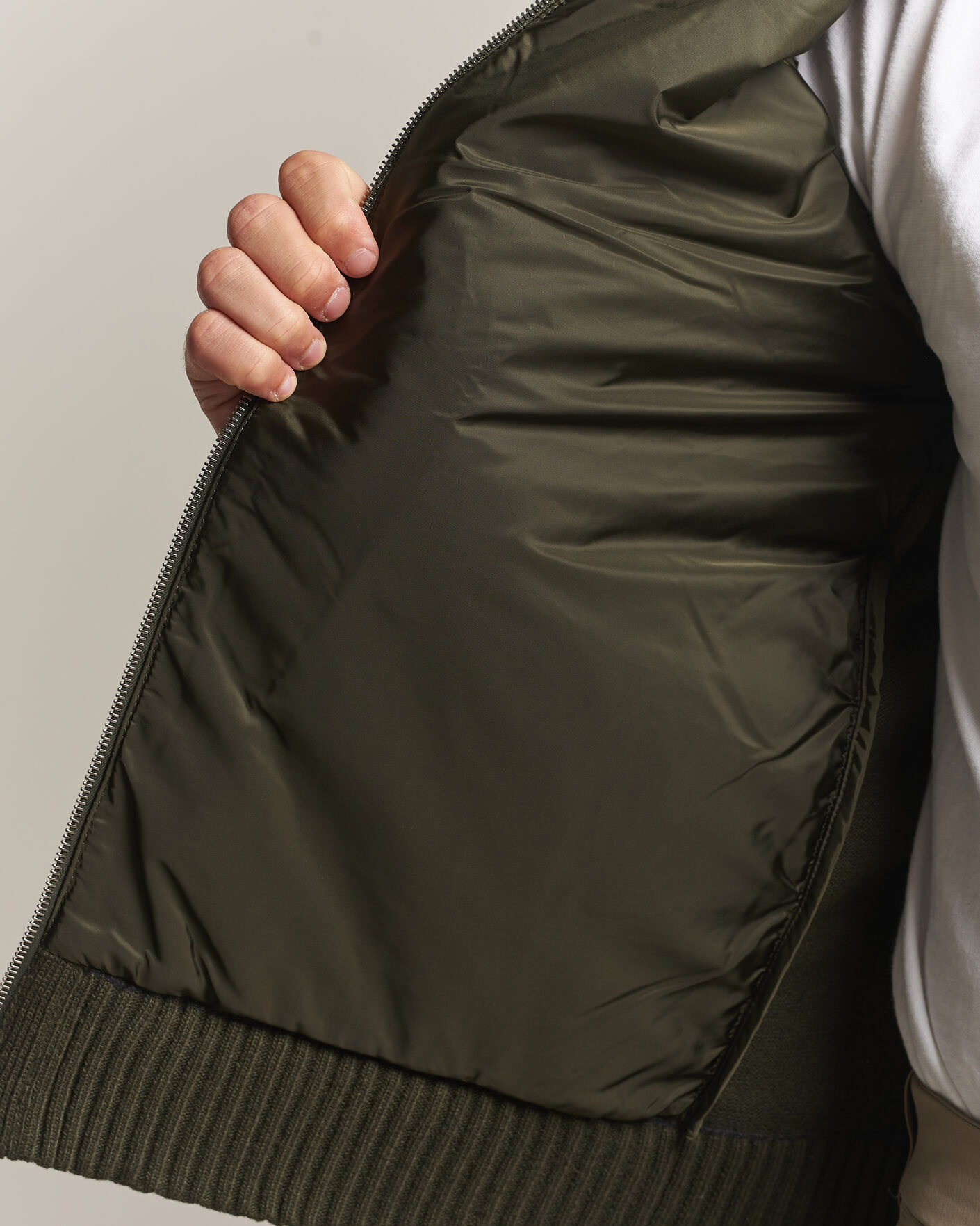 Men | Coats & Jackets | Moncler | Quilted Hybrid Jacket Dark Green