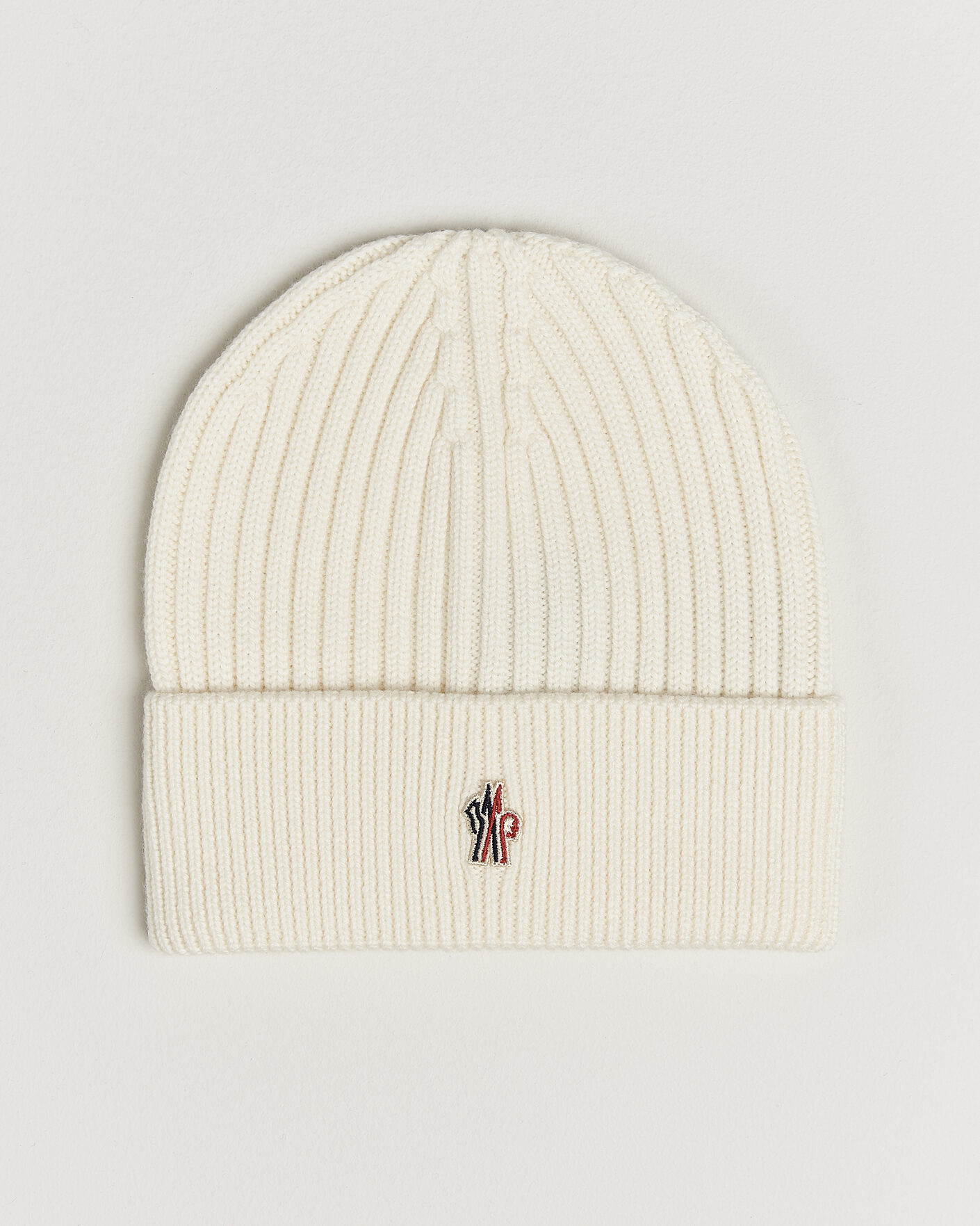 Men | Beanies | Moncler Grenoble | Rib Wool Beanie Off White