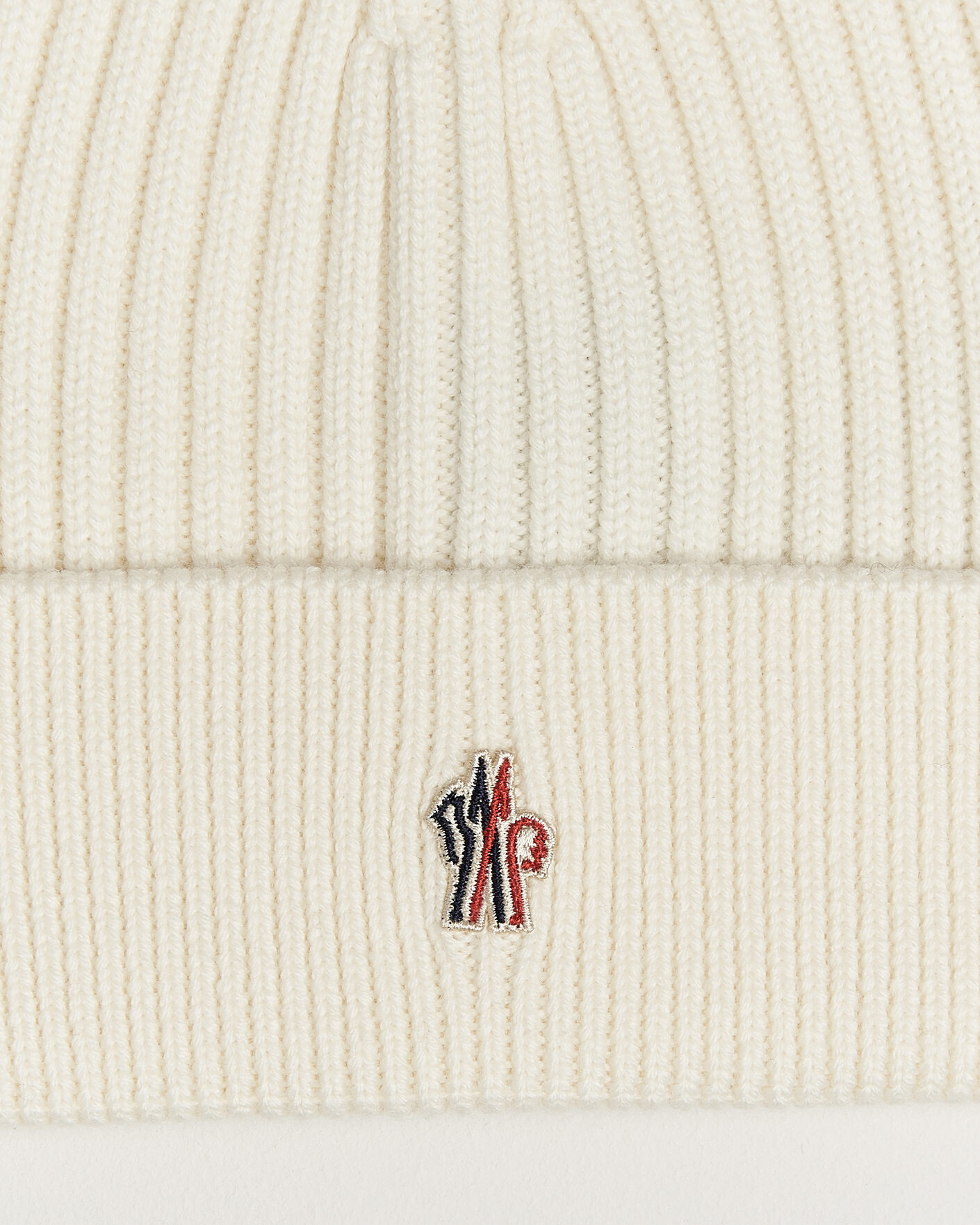 Men | Beanies | Moncler Grenoble | Rib Wool Beanie Off White