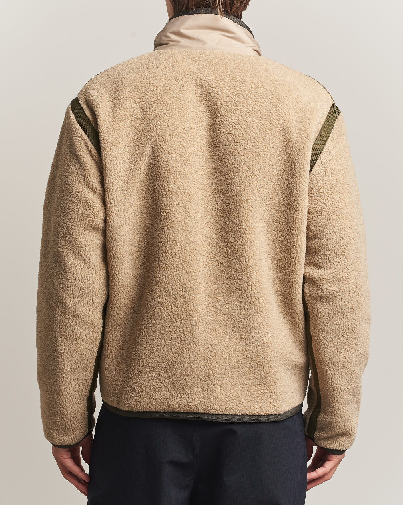 Men | Sweaters & Knitwear | Moncler Grenoble | Sherpa Zip Cardigan Beige/Green
