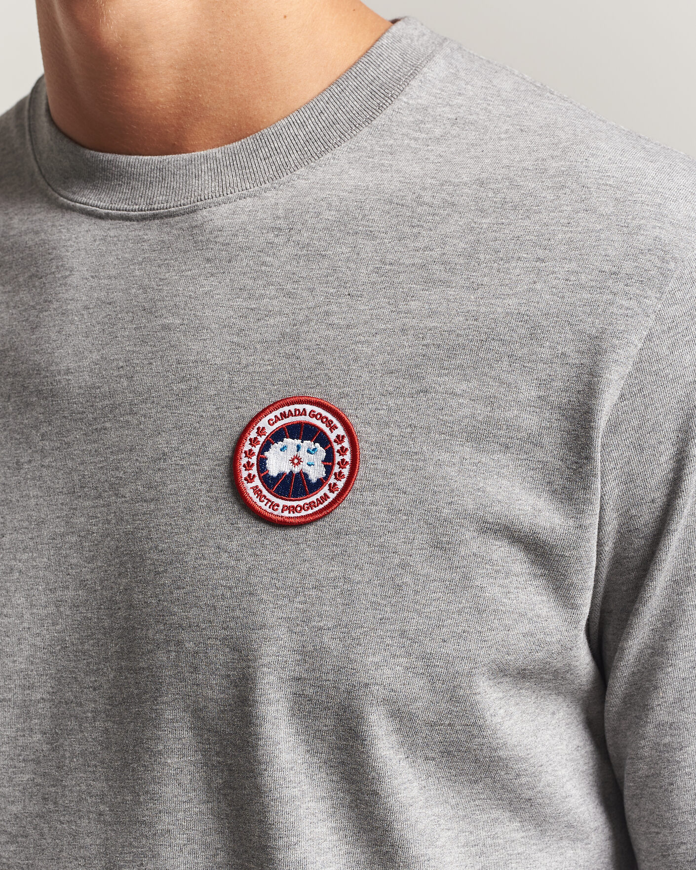 Men | T-Shirts | Canada Goose | Vantage Long Sleeve T-Shirt Stone Heather