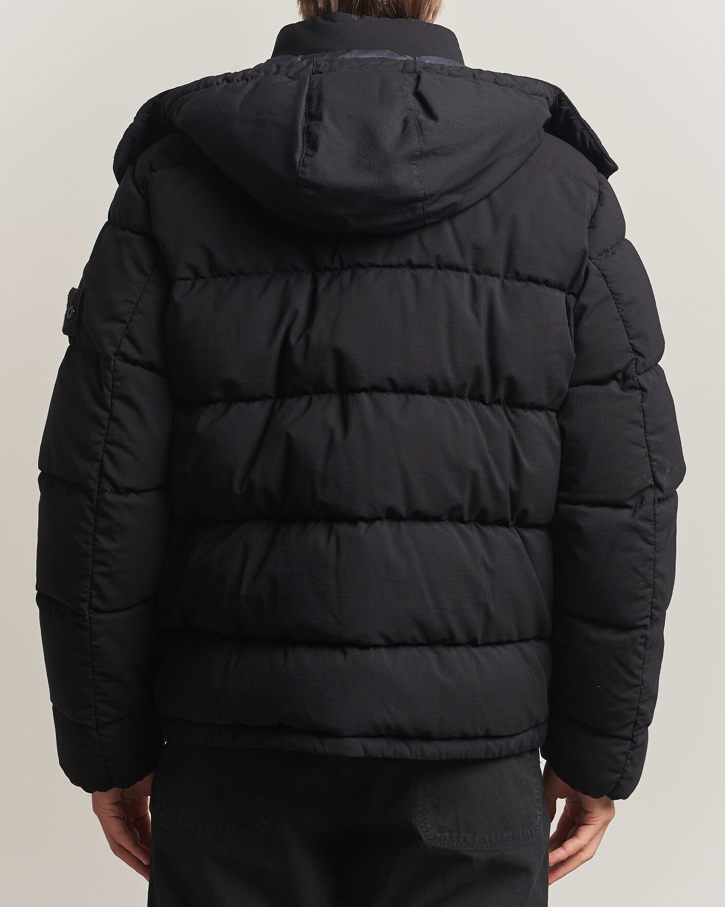 Men | Coats & Jackets | Stone Island | Ghost Wool Ripstop Down Jacket Black