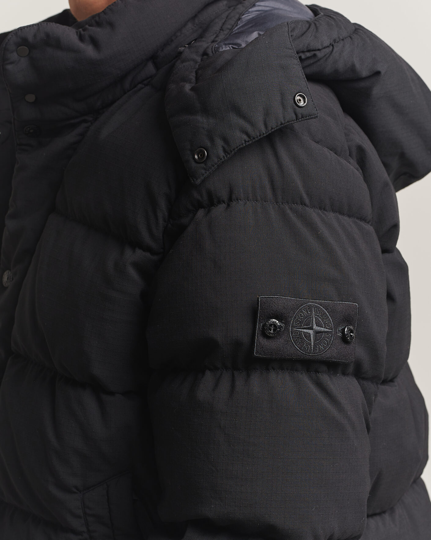 Men | Coats & Jackets | Stone Island | Ghost Wool Ripstop Down Jacket Black
