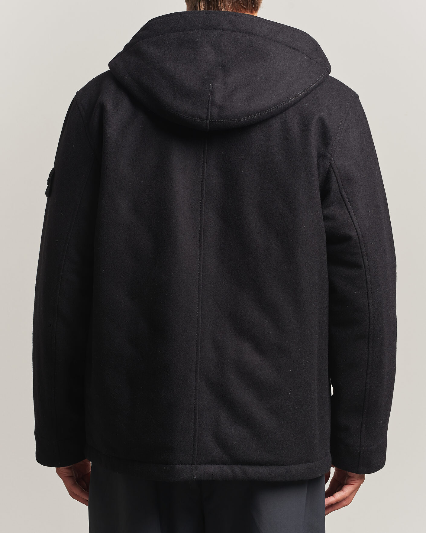 Men | Coats & Jackets | Stone Island | Ghost Wool/Nylon Flannel Short Parka Black